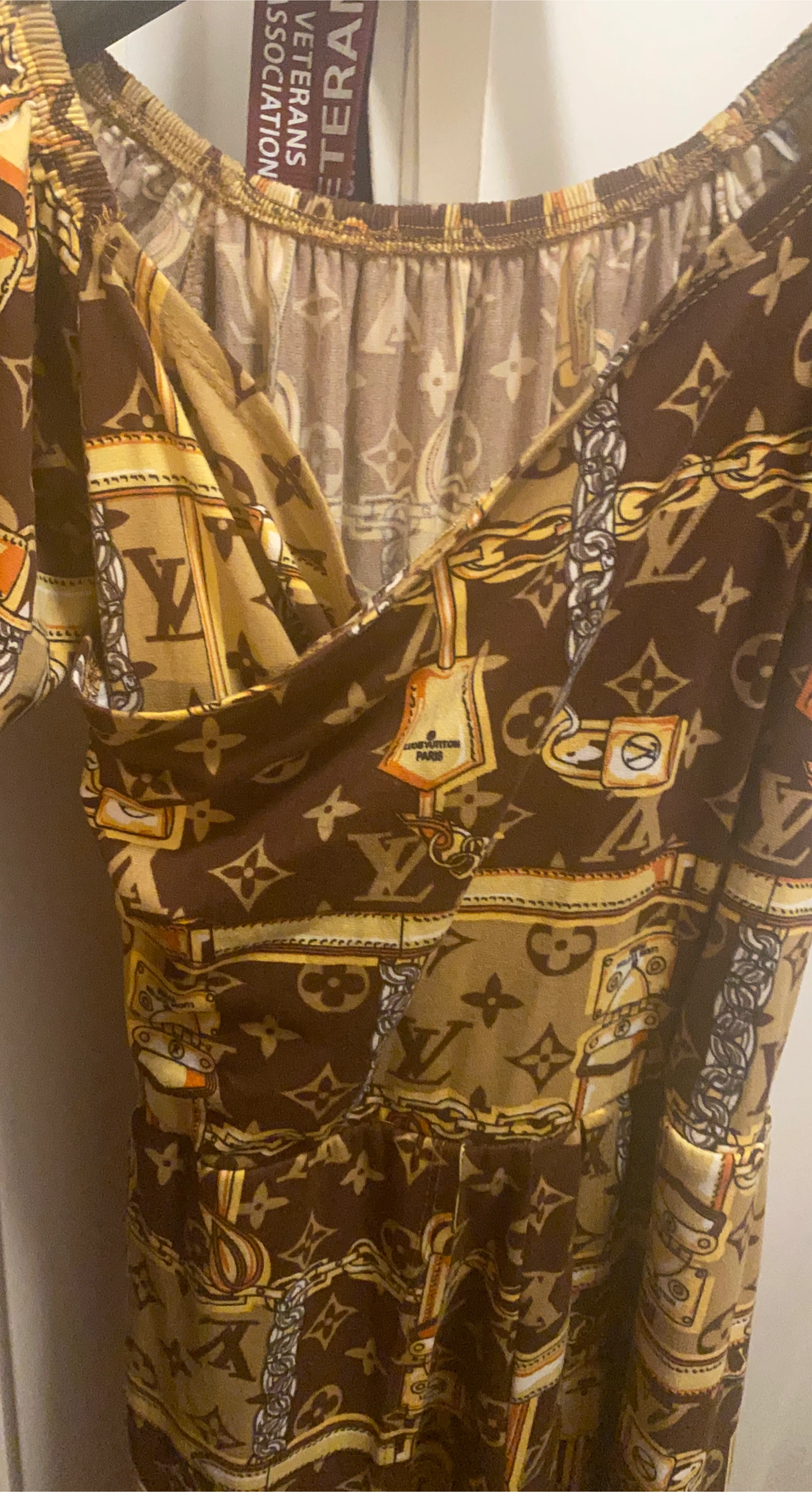 Brown Monogram Pattern Dress
