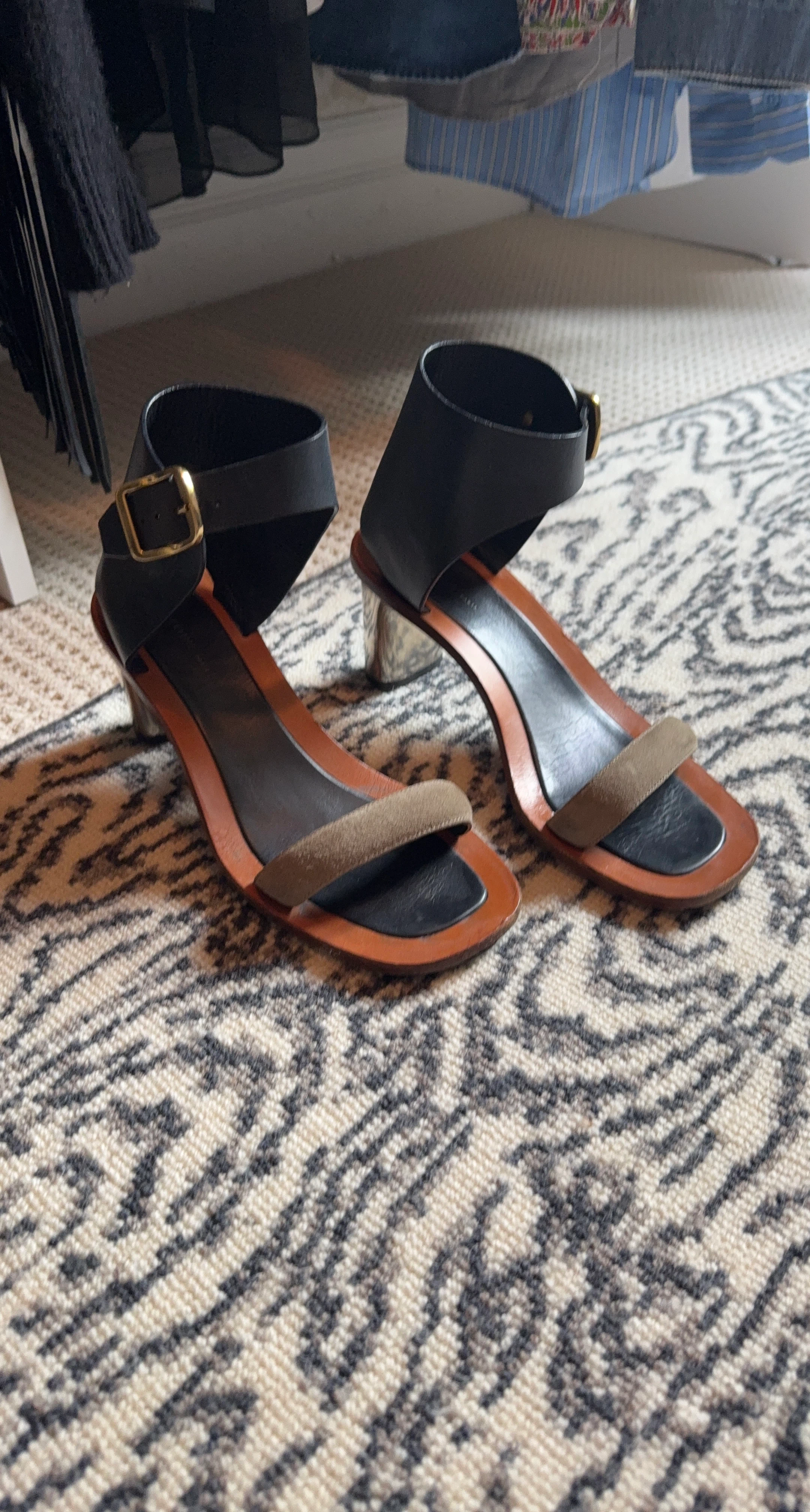 Celine Block Heel Sandals