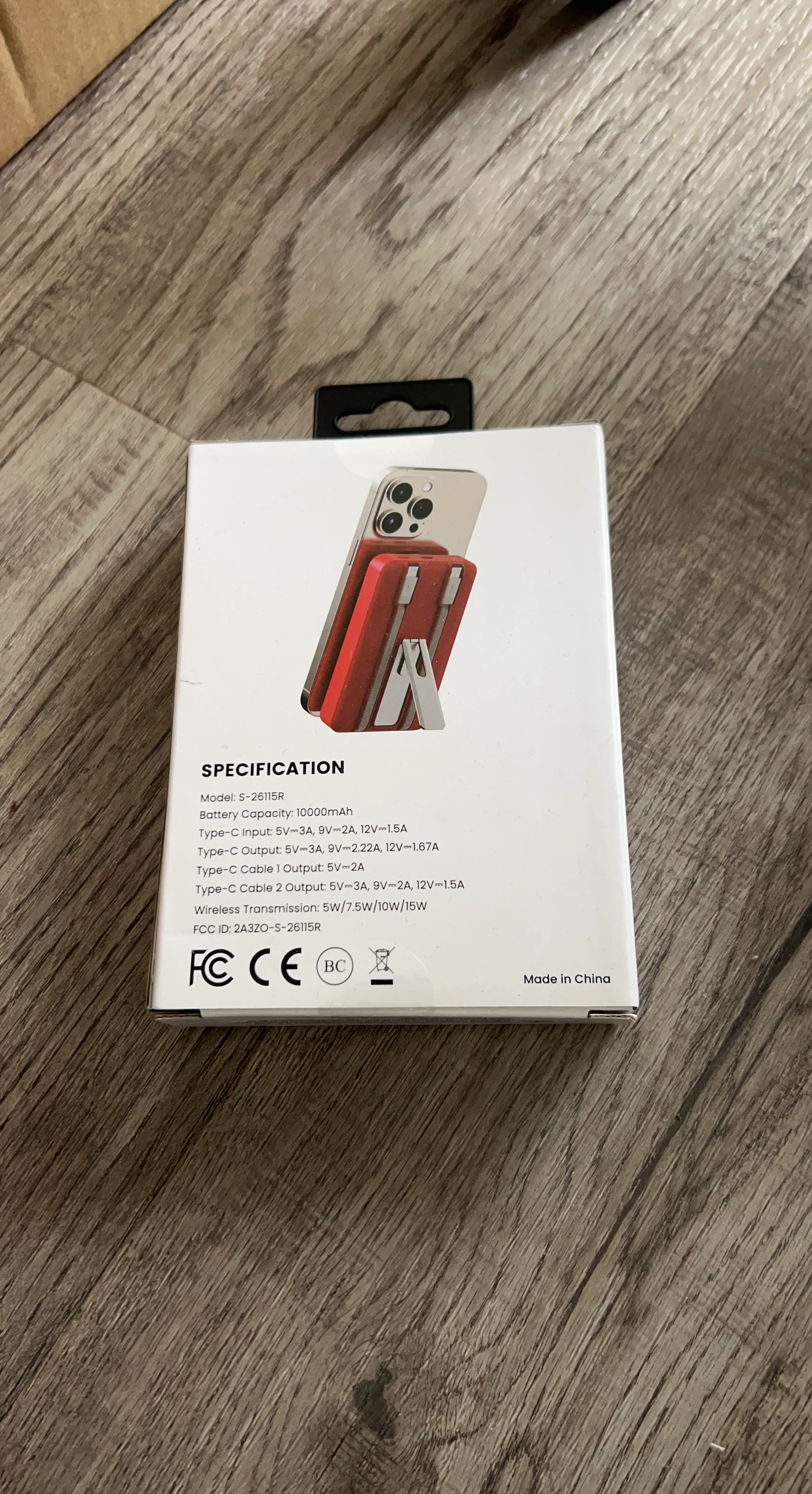 10000mAh Portable Power Bank S-26115R