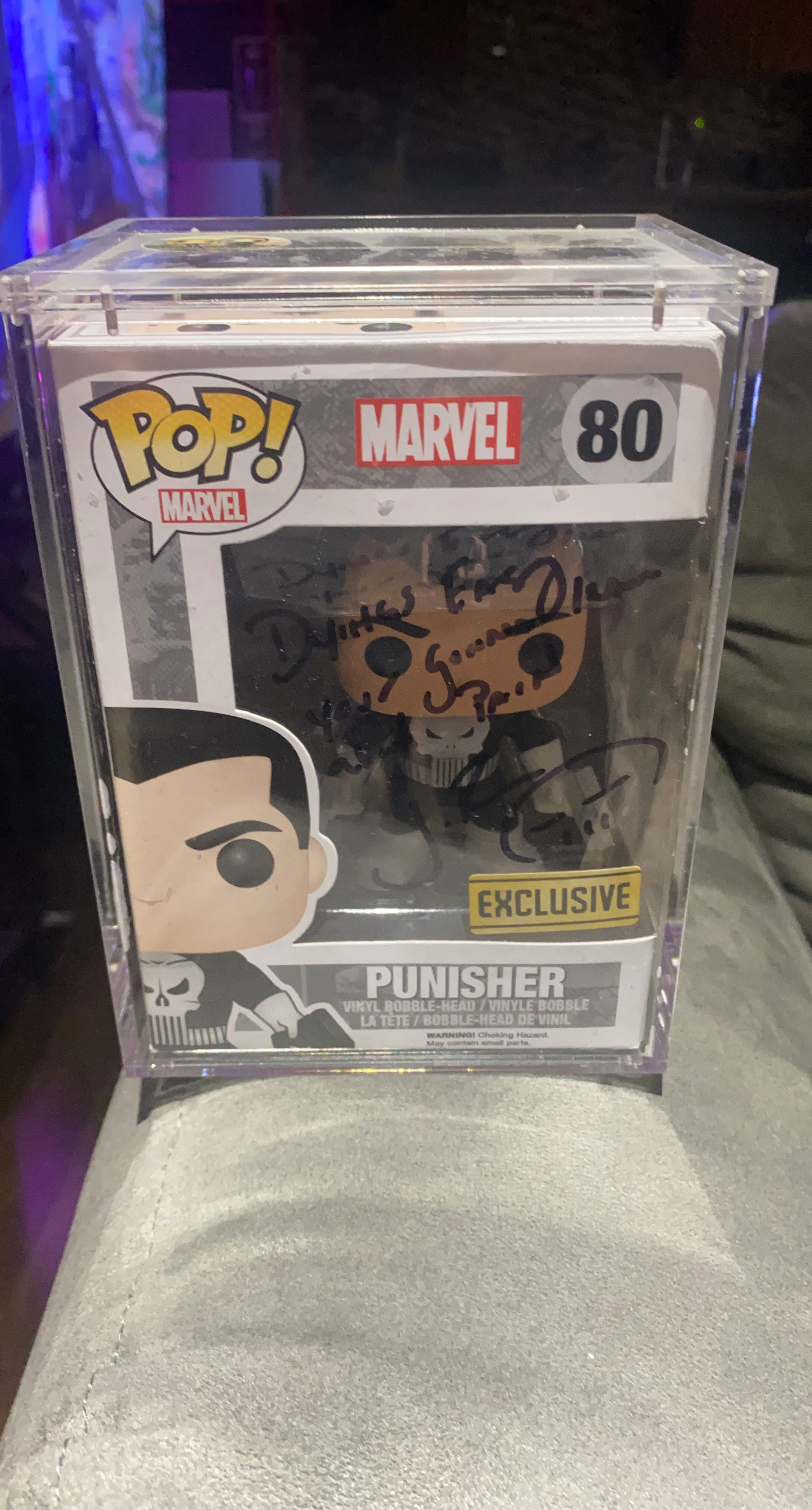 Funko Pop! Marvel Punisher #80 Vinyl Bobble-Head Signed