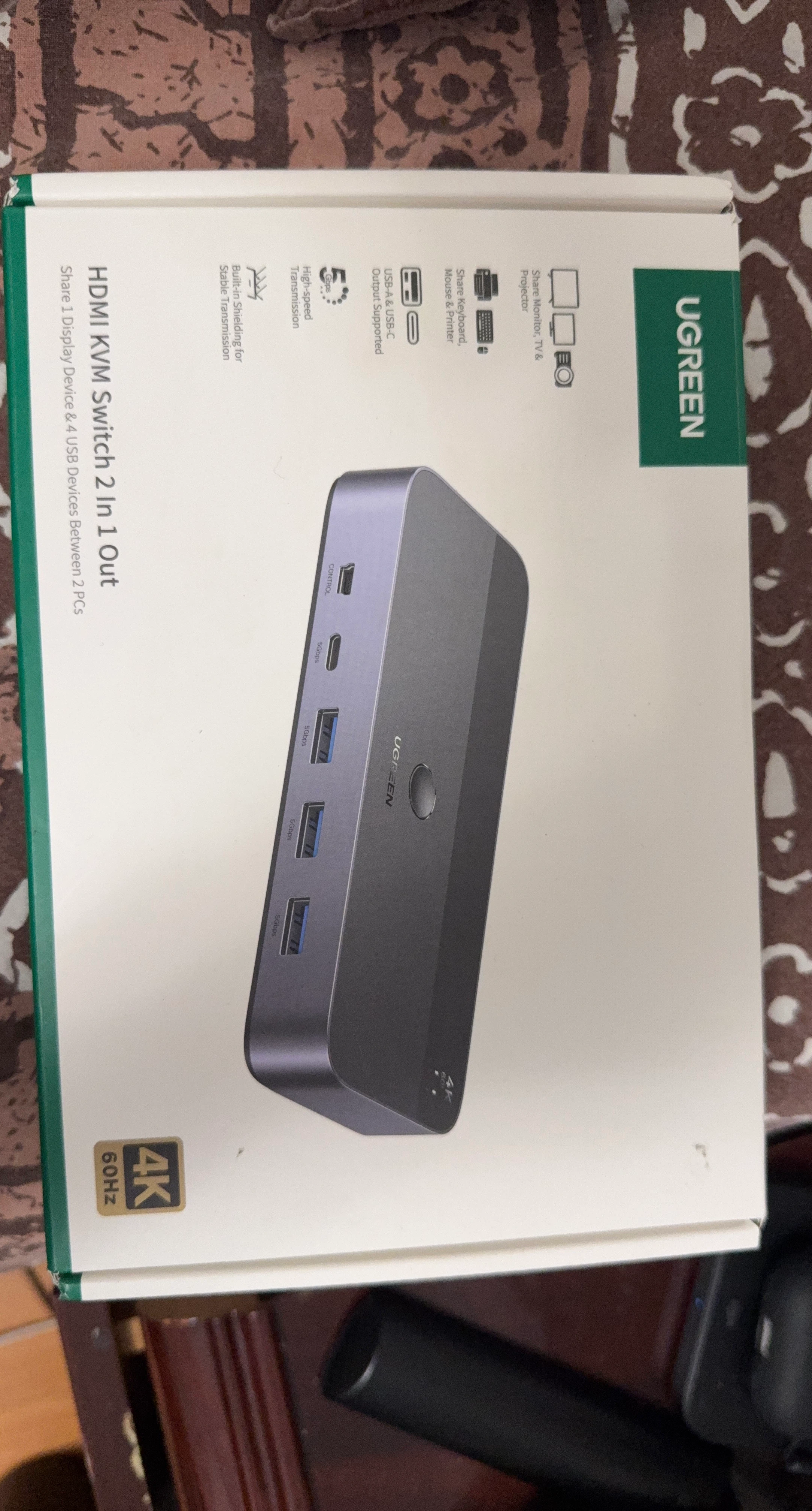 UGREEN HDMI KVM Switch 2 In 1 Out