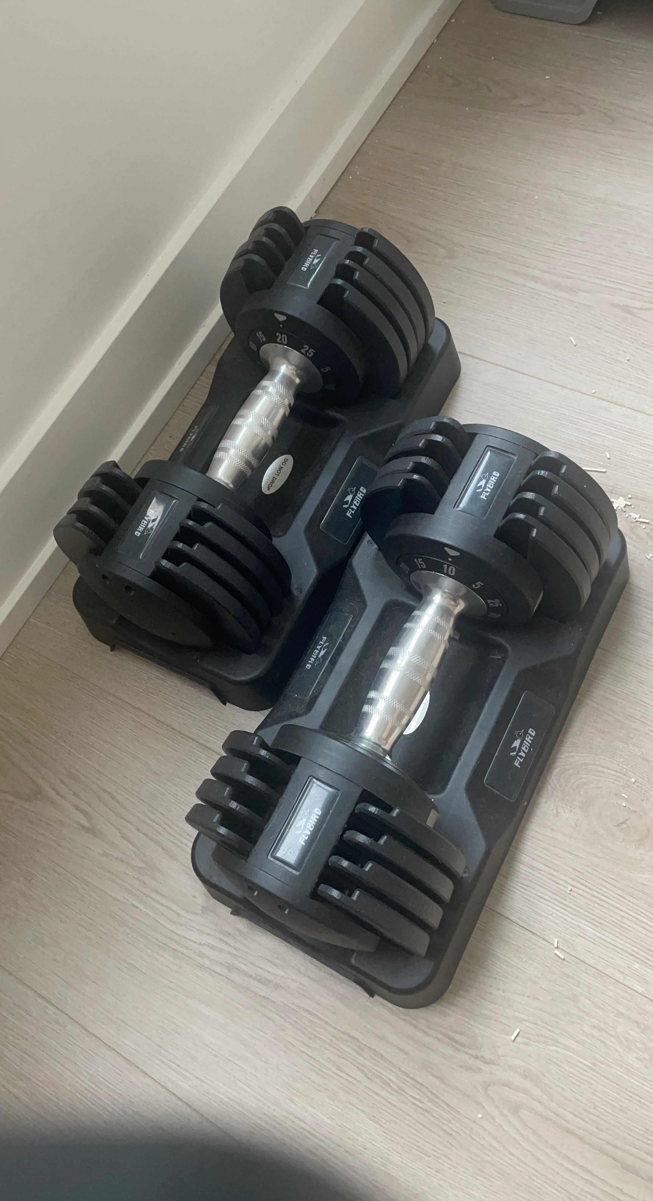 FLYBIRD Adjustable Dumbbells (25 lbs each)