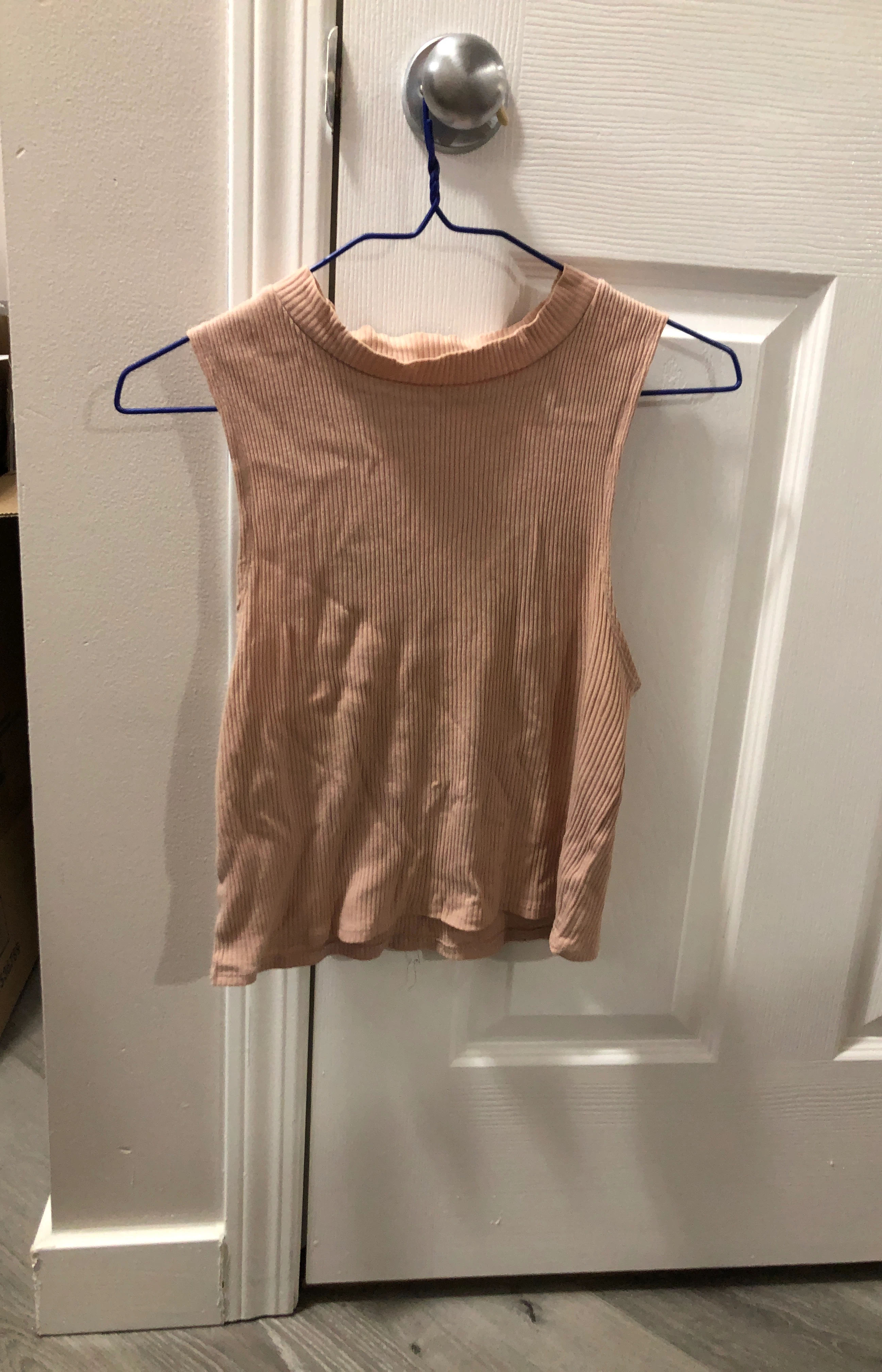 Ardene Pink Ribbed Tank Top