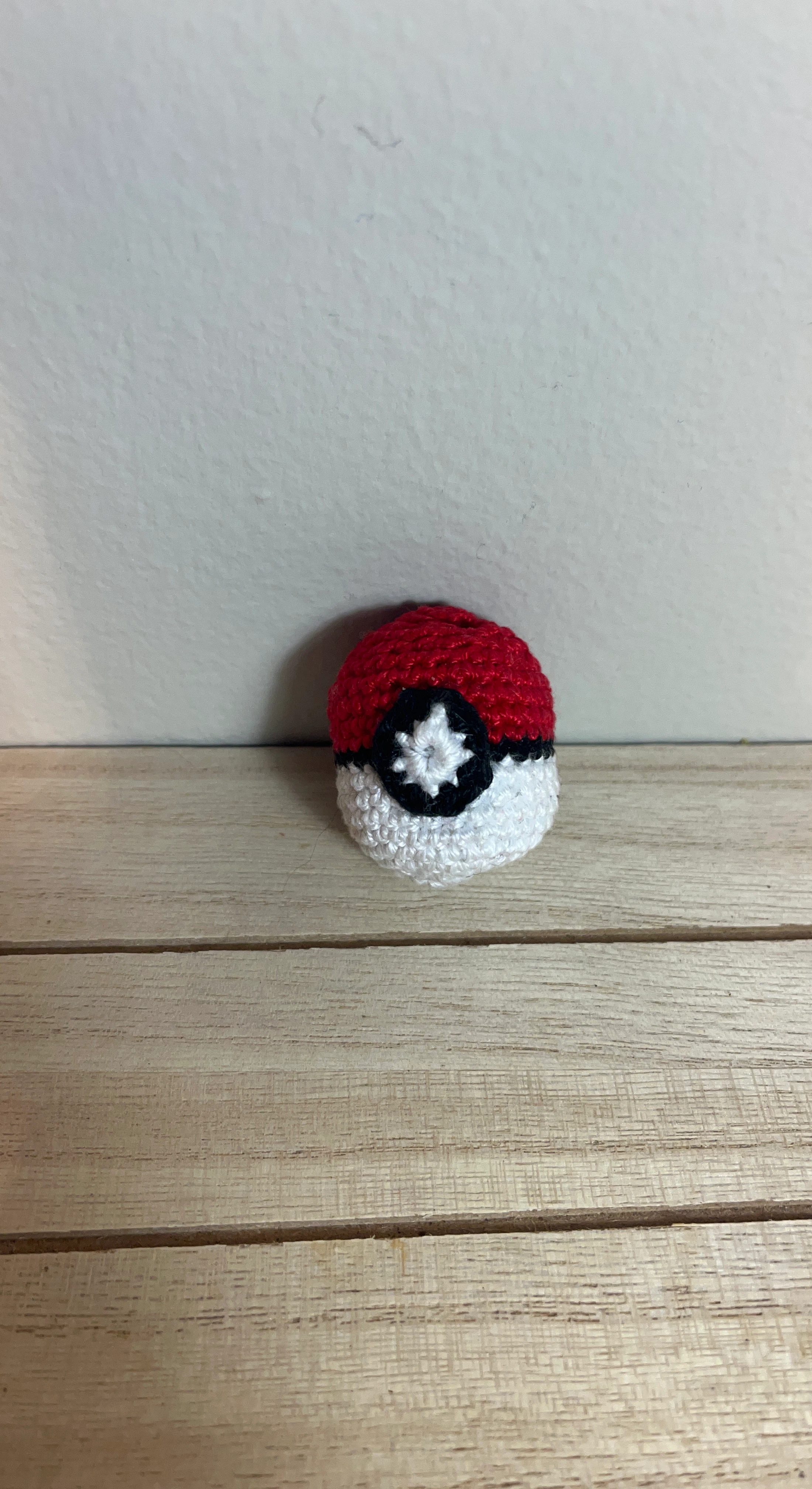 100% catnip filled Crocheted Pokeball Cat Toy