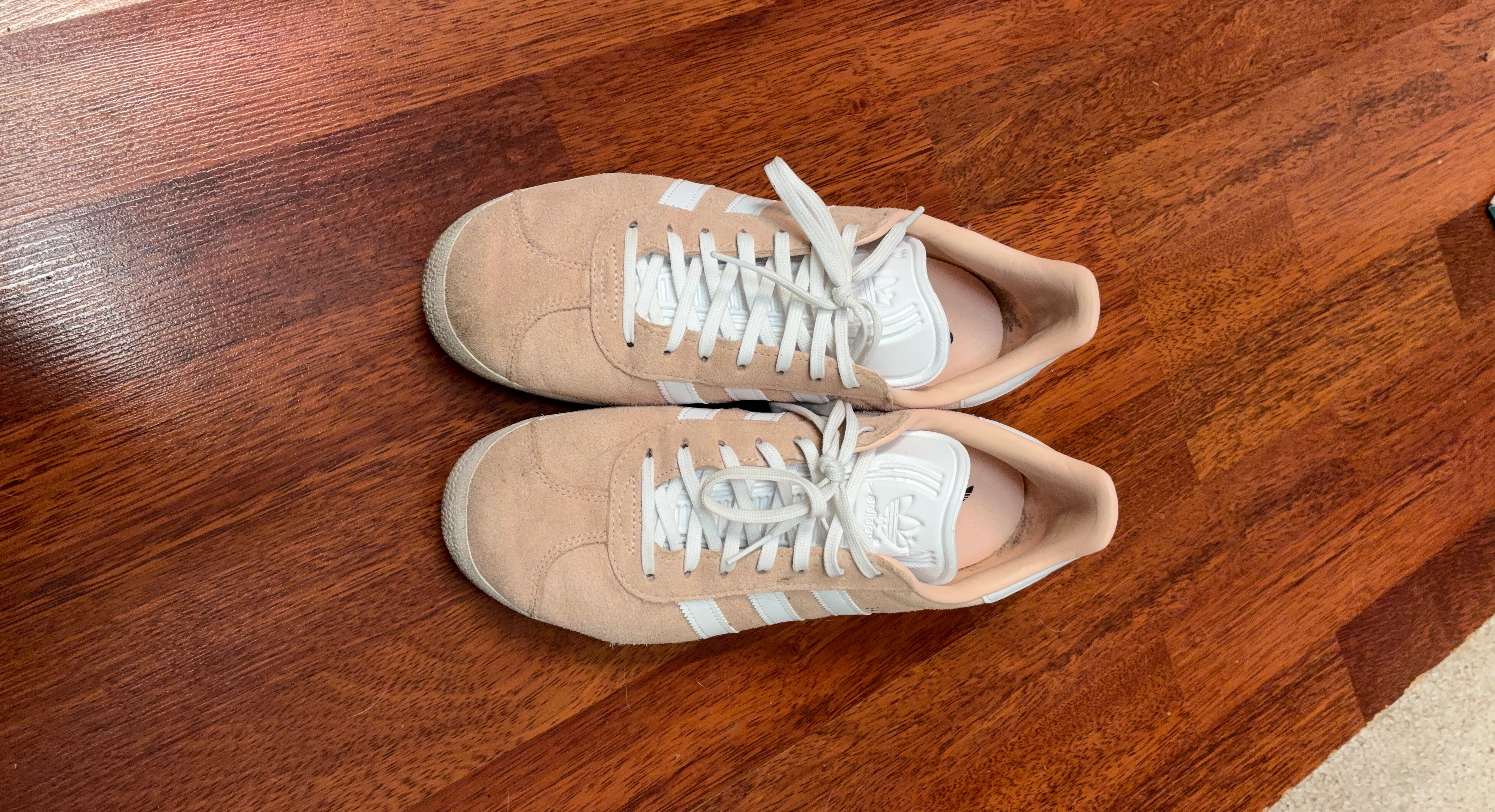 Adidas Gazelle Peach Suede Sneakers
