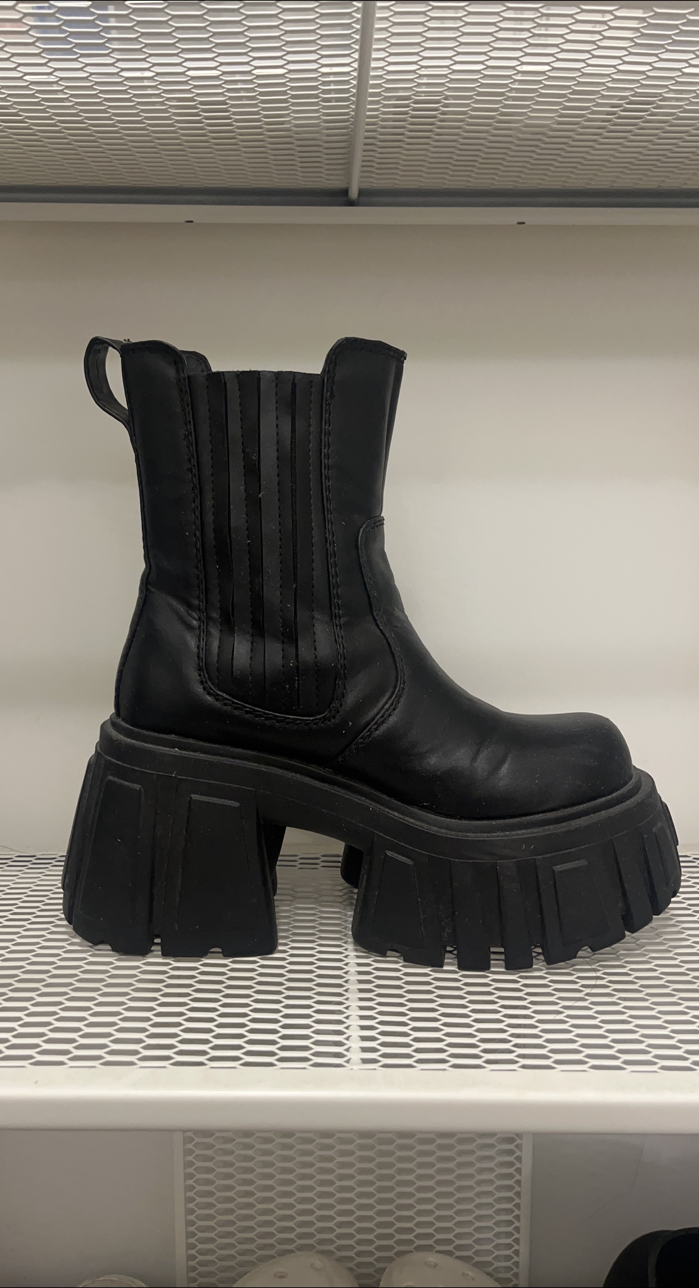 Black Platform Chelsea Boots