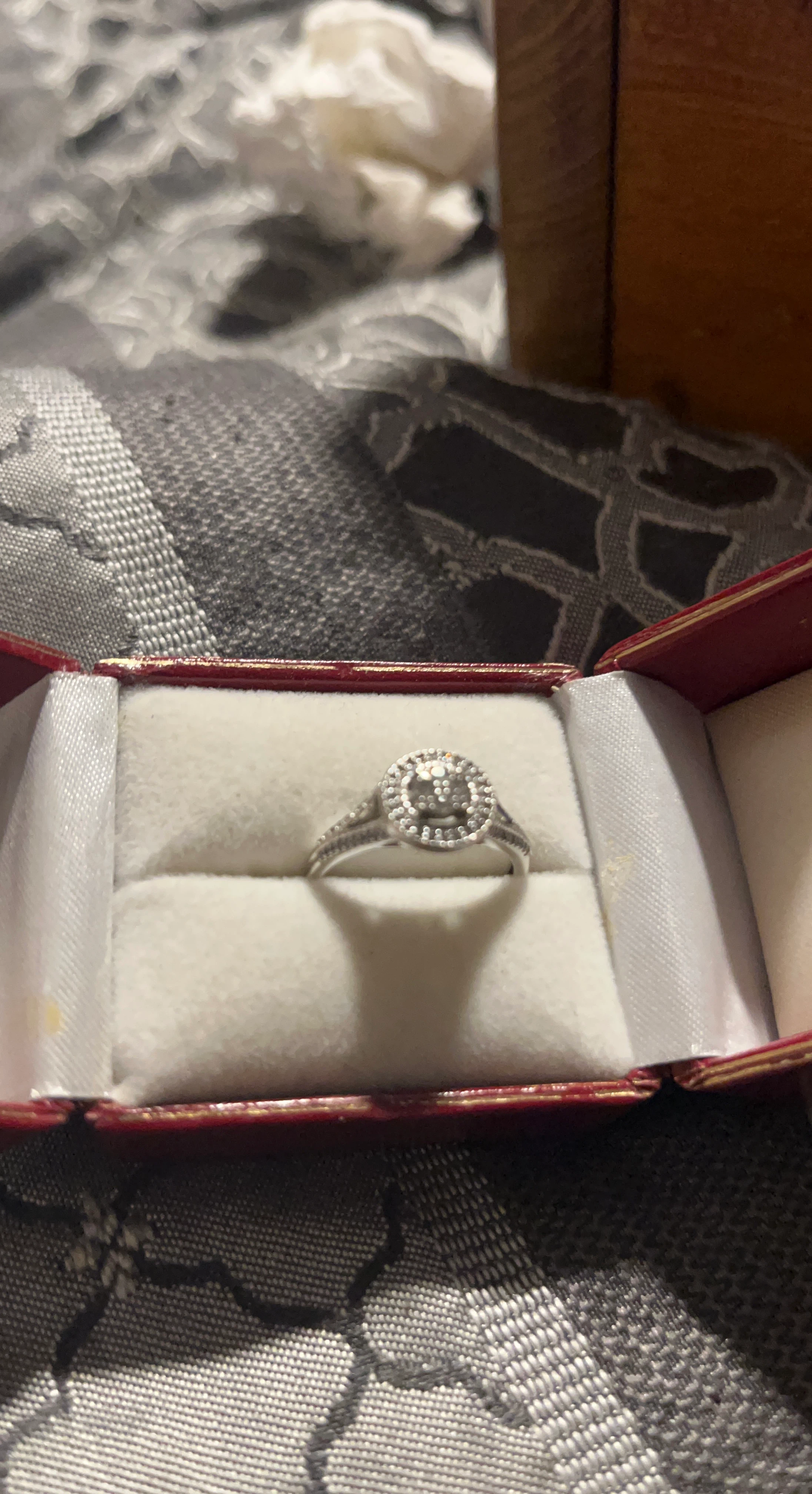 Diamond Halo Engagement Ring