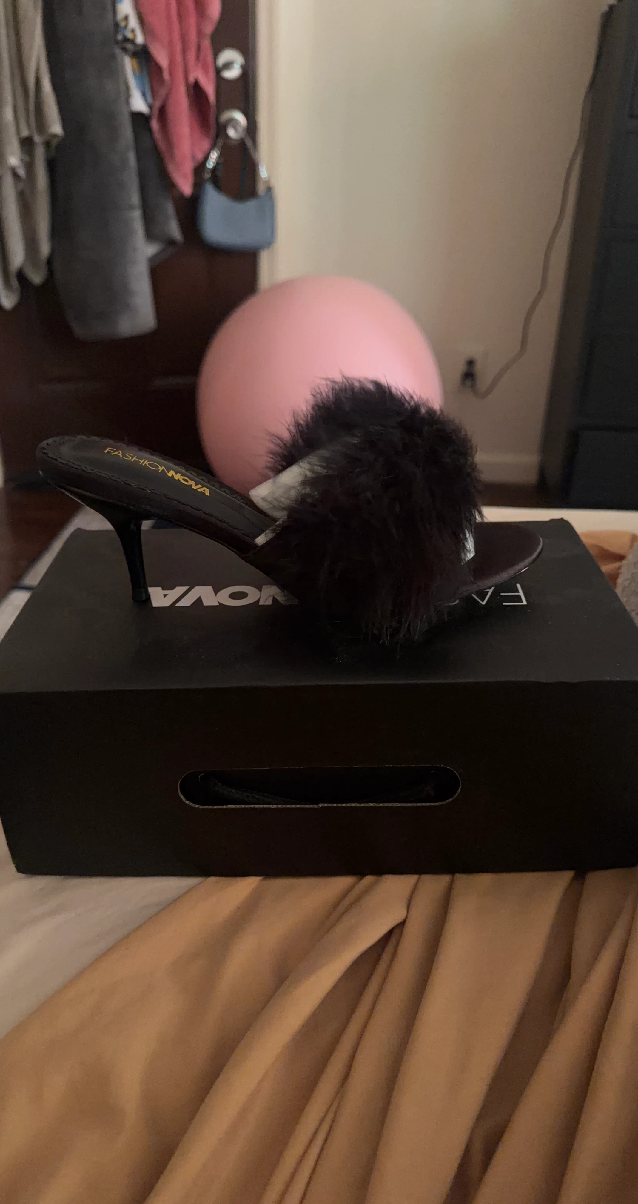 Fluffy Feather Kitten Heels