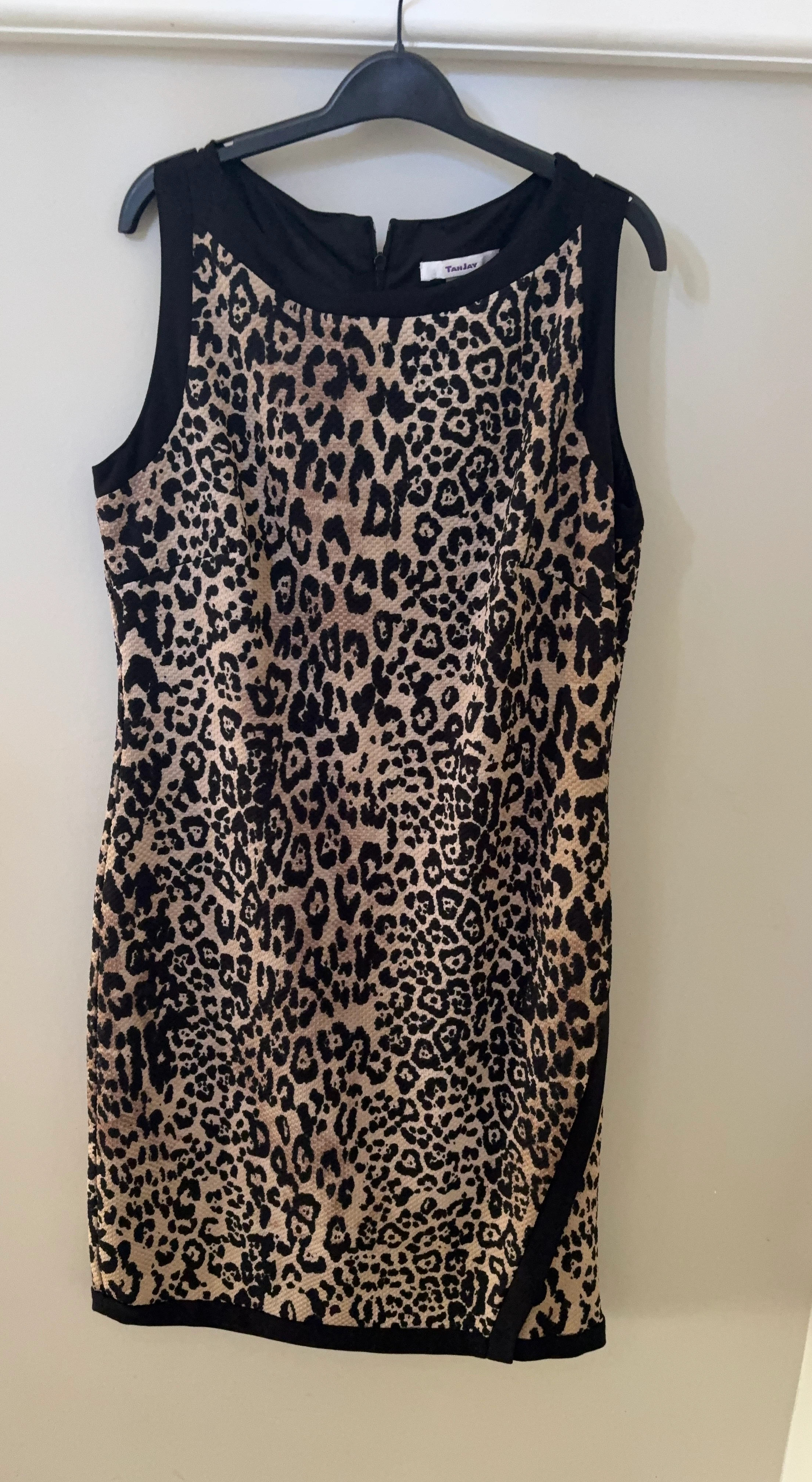Tan Jay Leopard Print Sleeveless Dress