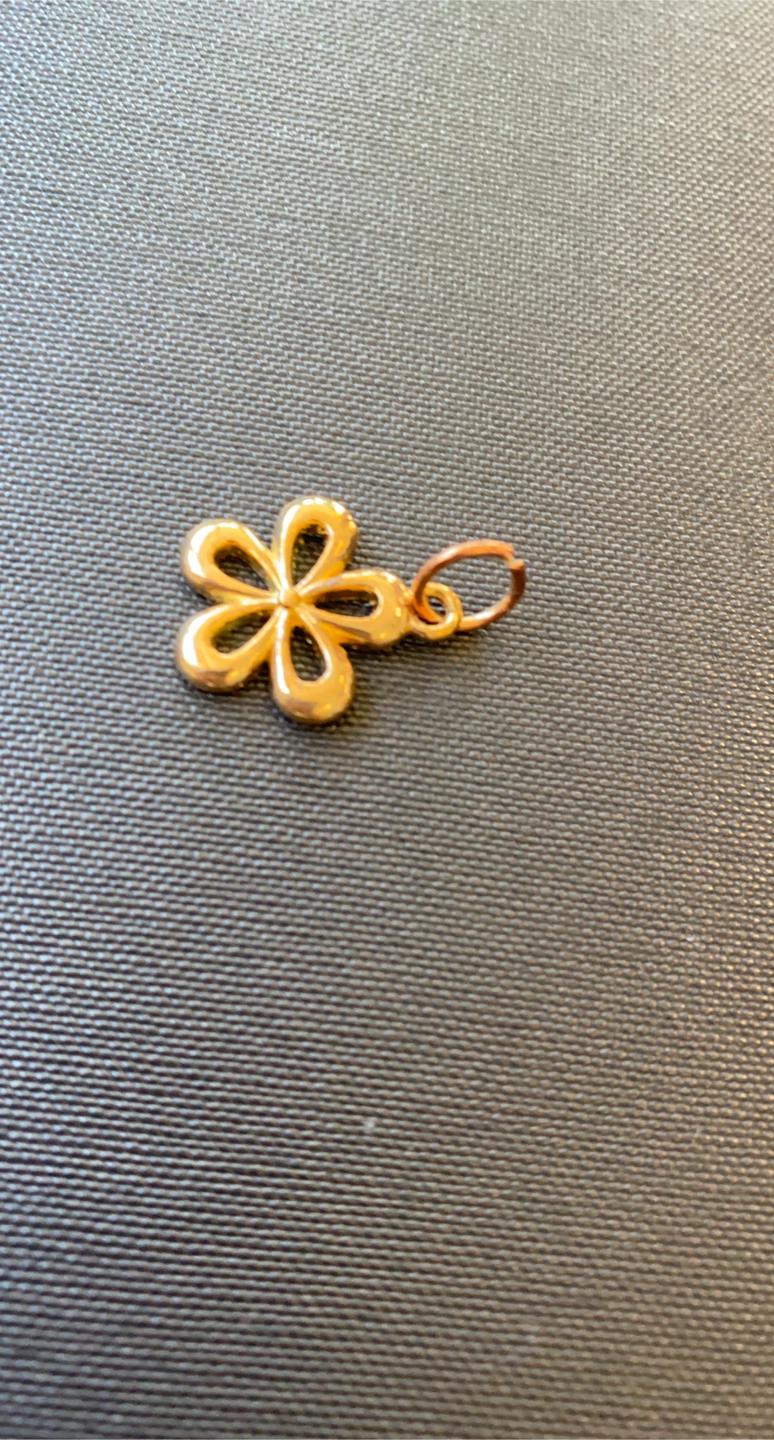 Gold-tone Flower Charm Pendant