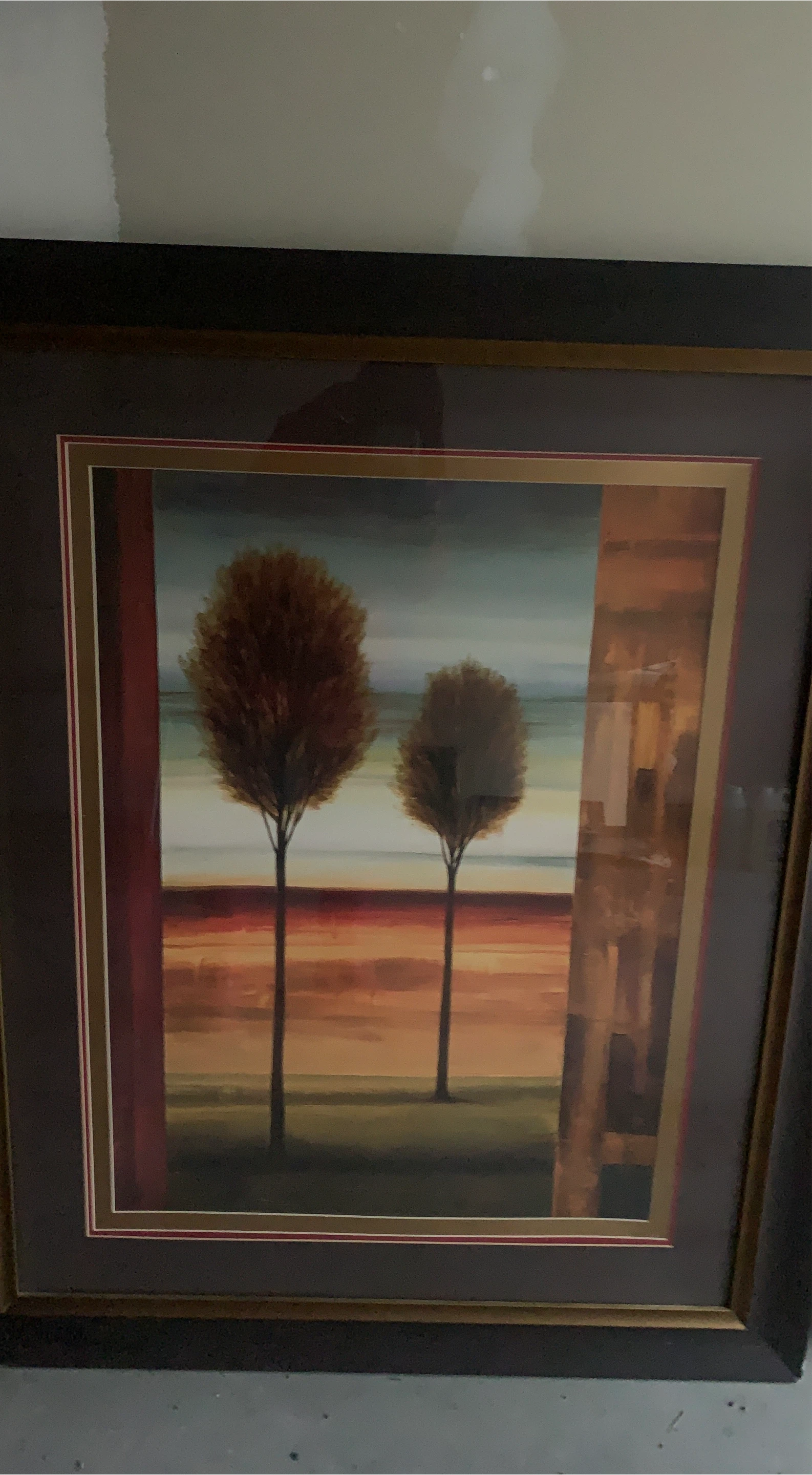 Framed Art Print with Trees