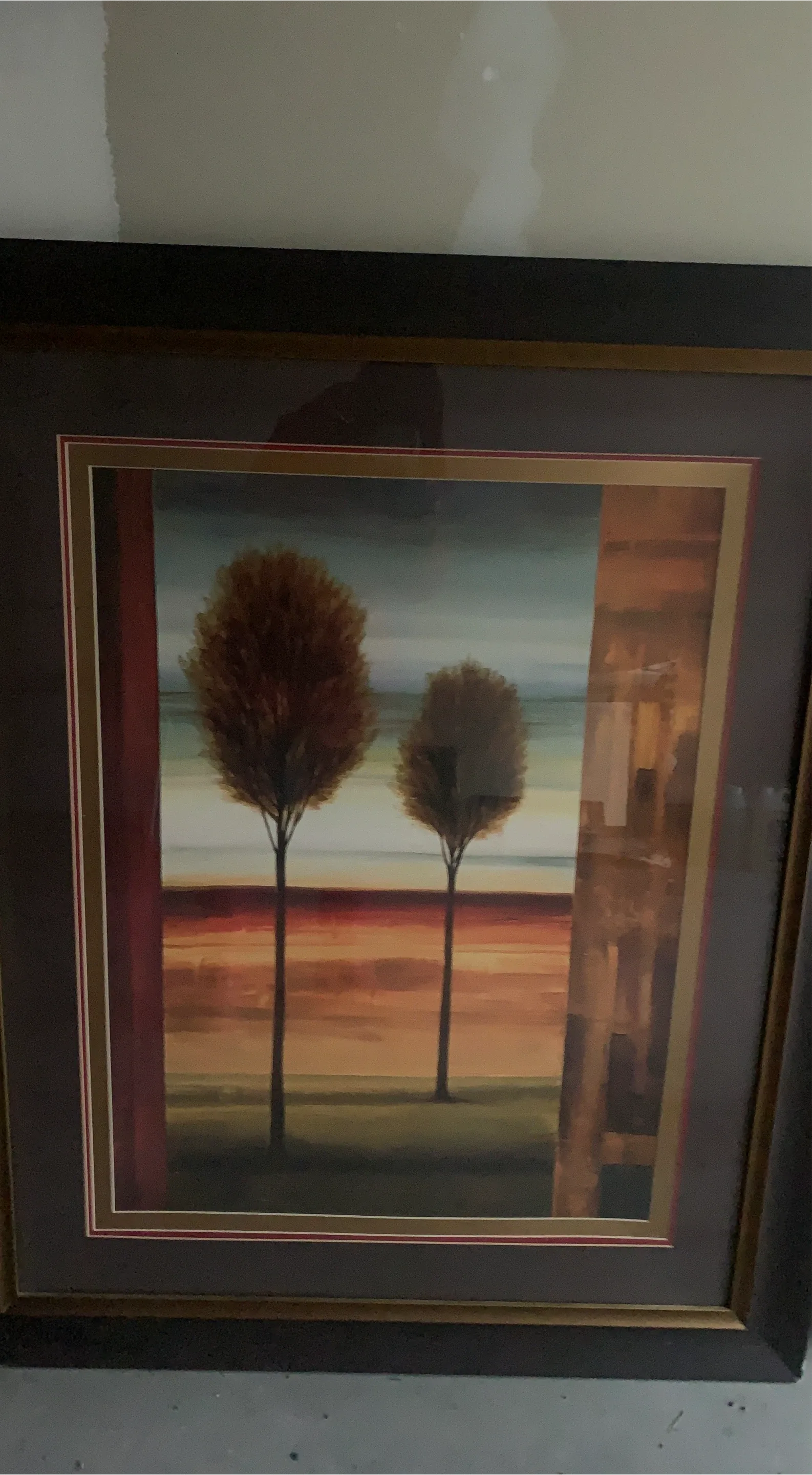 Framed Art Print with Trees