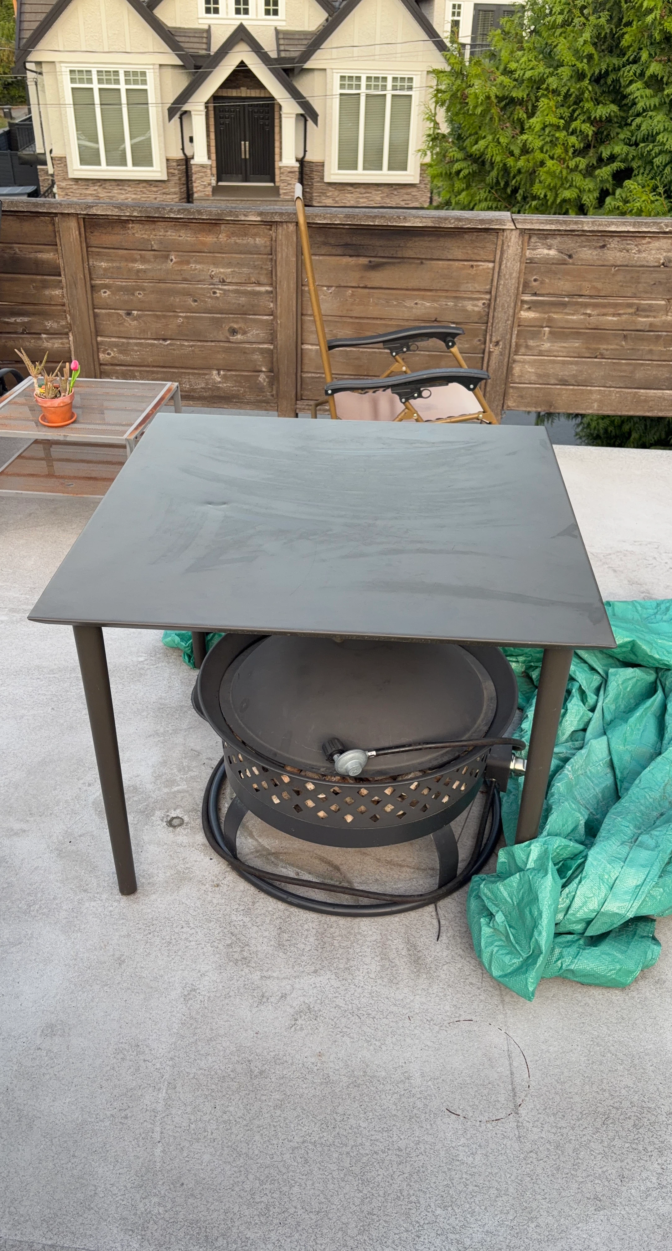 Square Metal Side Table