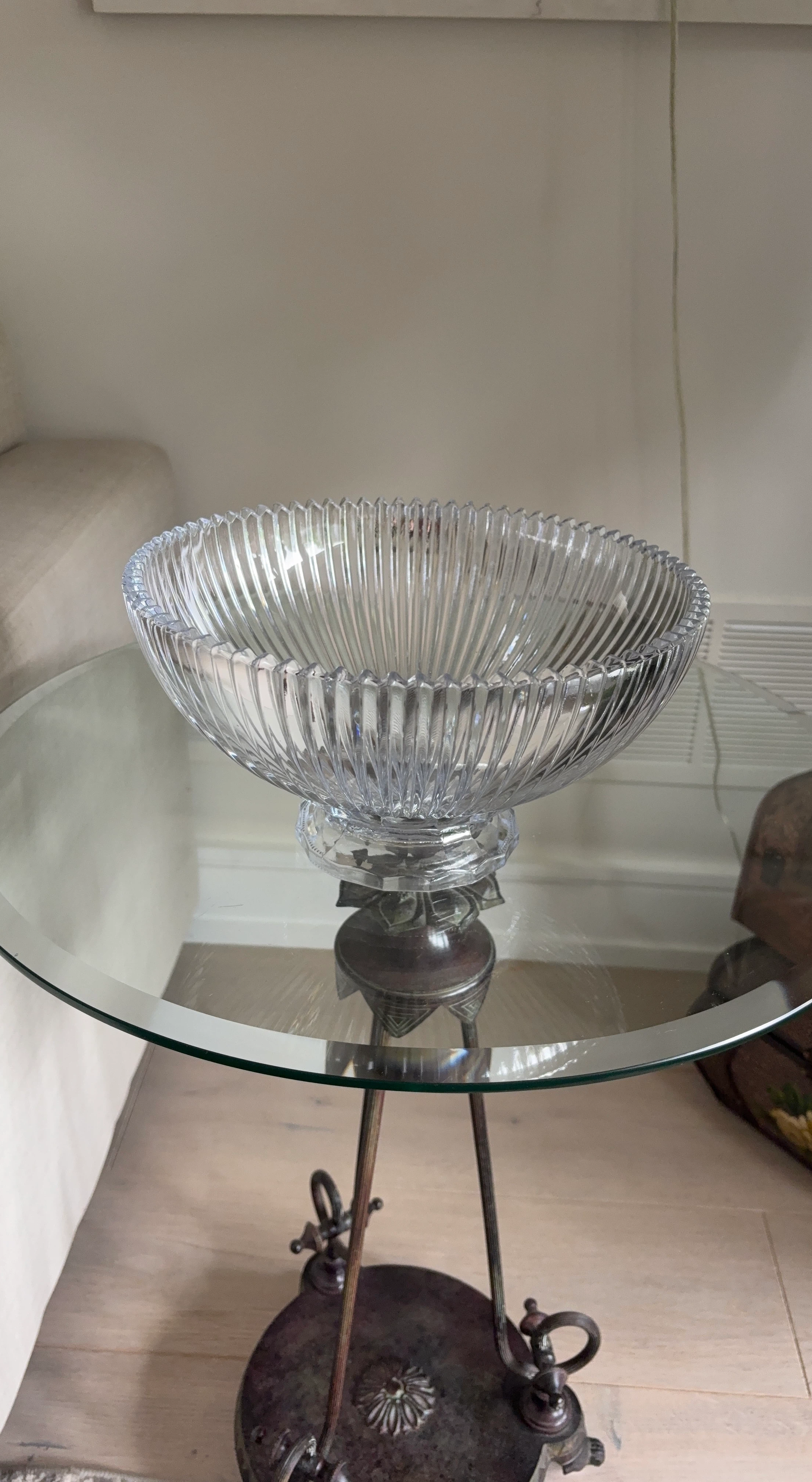 Clear Glass Fruit Bowl