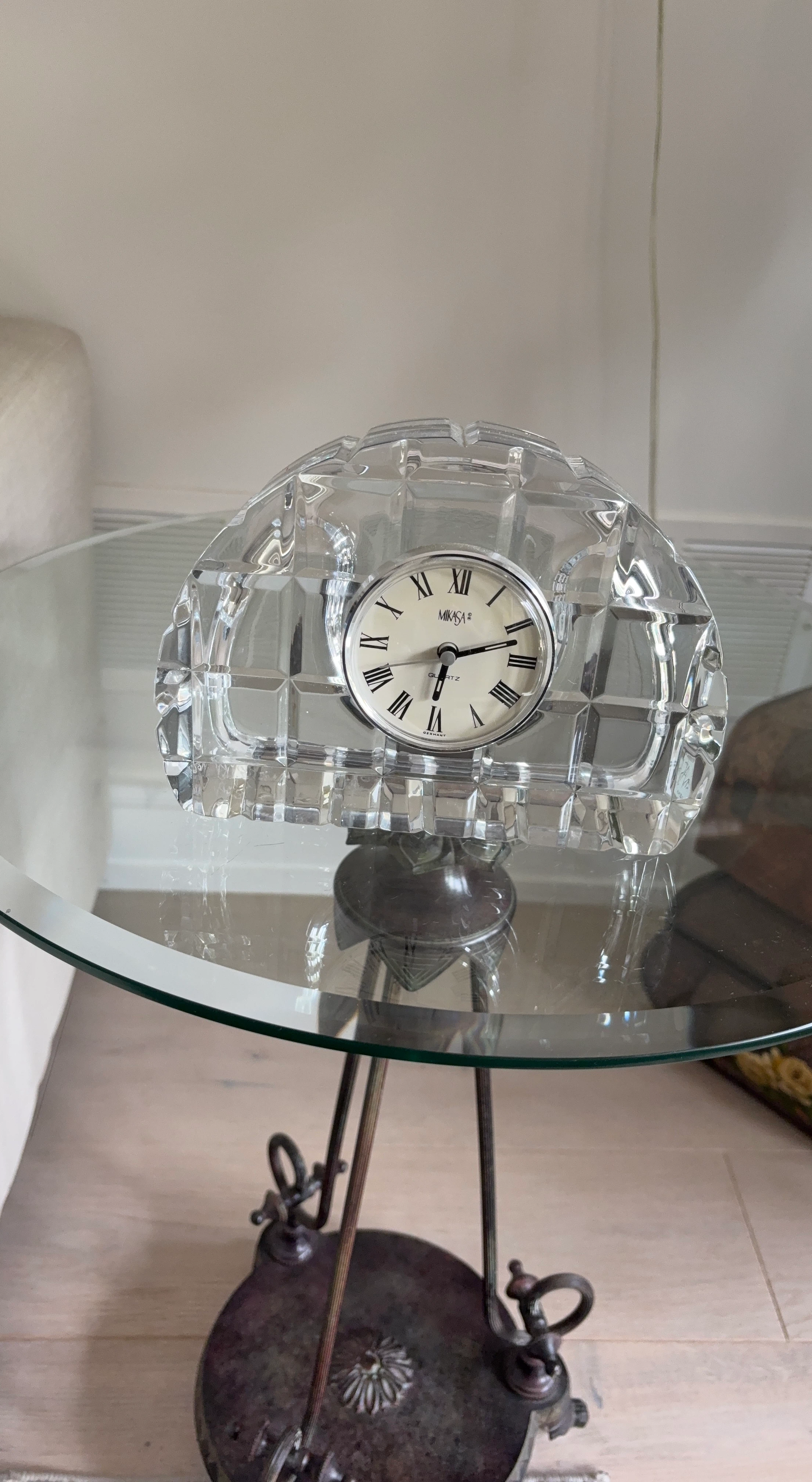 Mikasa Crystal Quartz Clock