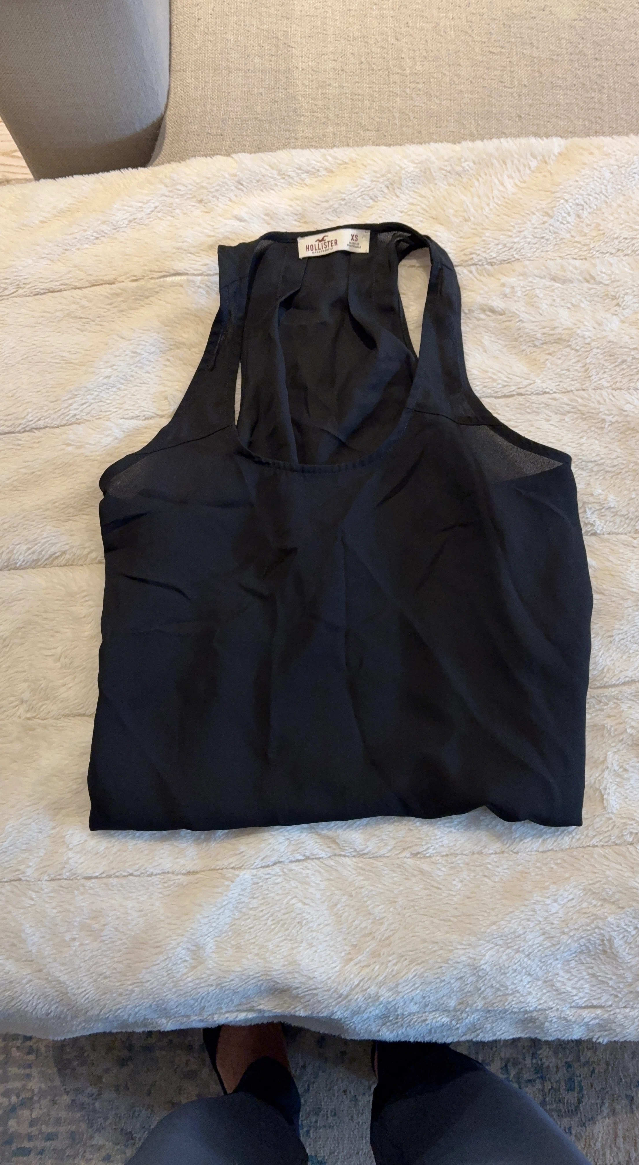 Hollister Black Tank Top XS