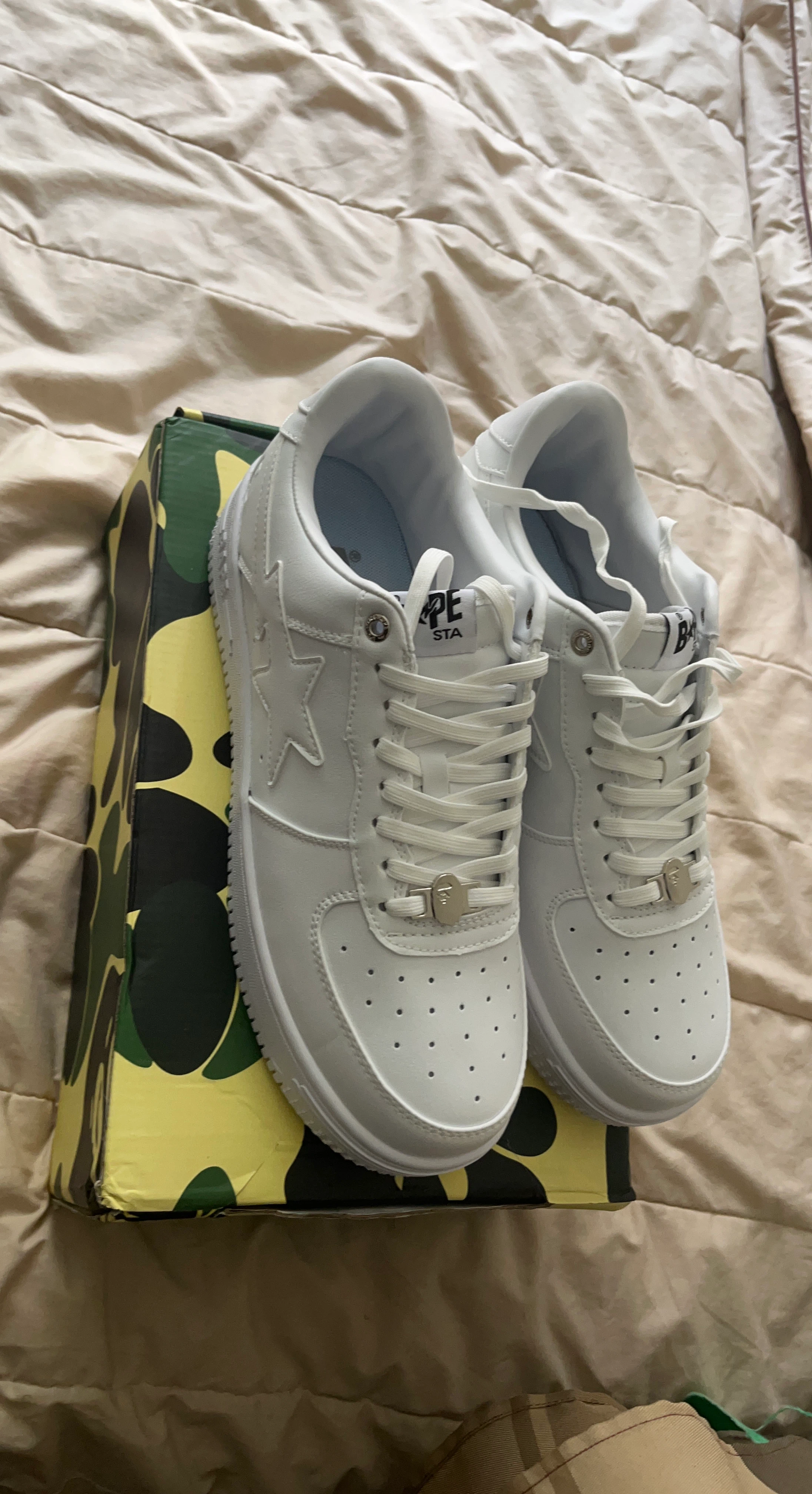 BAPE STA "A Bathing Ape" White Leather Sneakers
