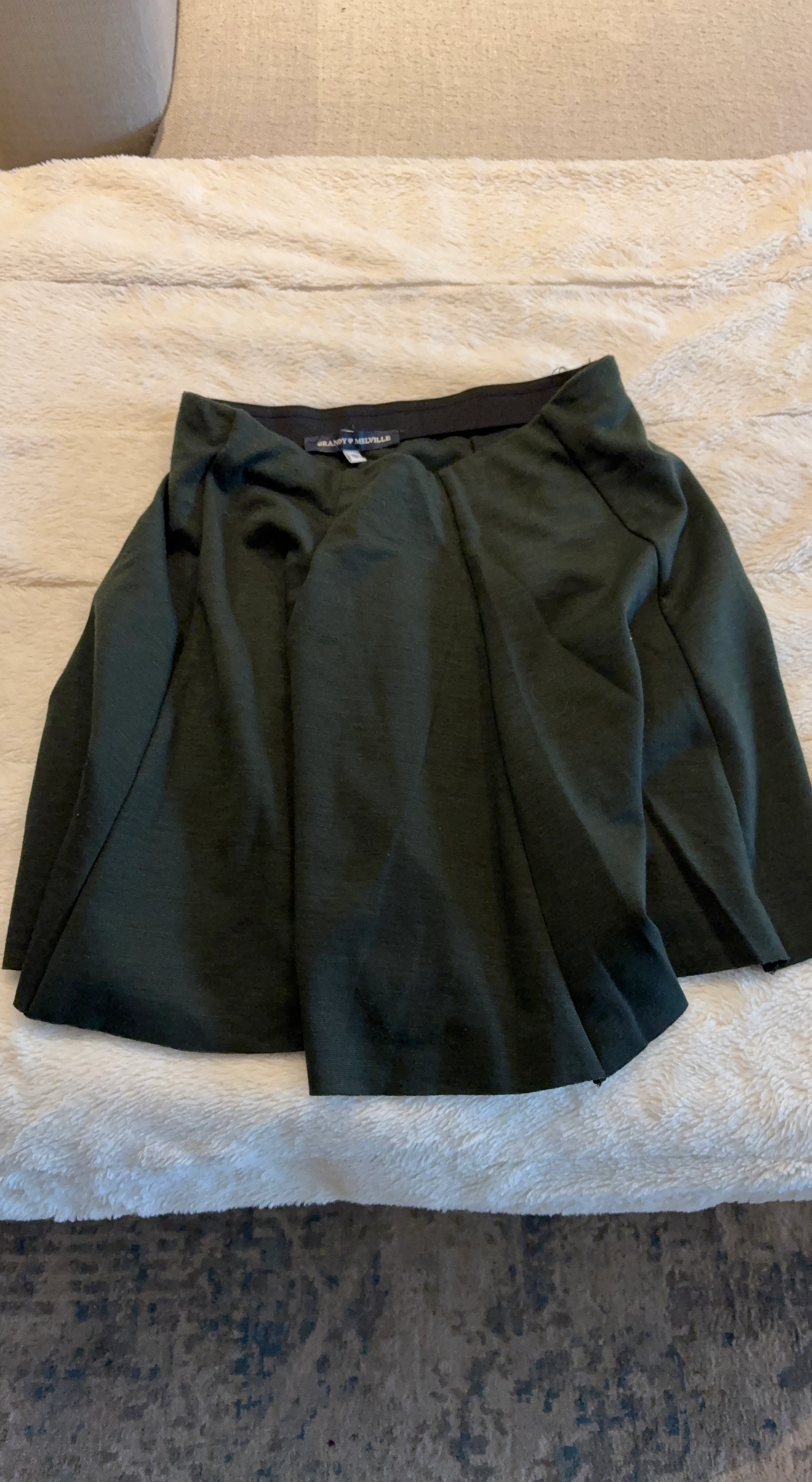 Brandy Melville Green Skater Skirt