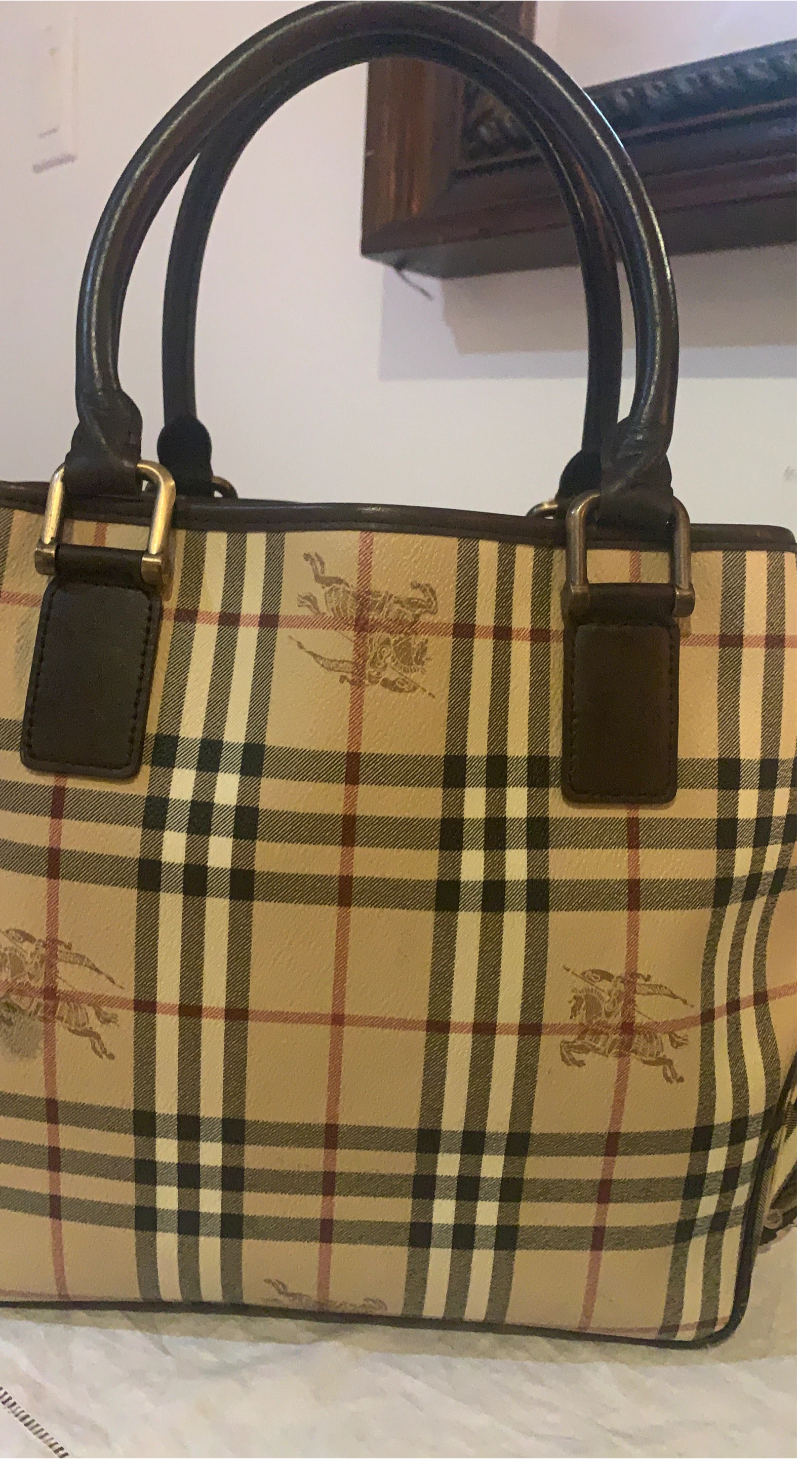 Burberry Haymarket Check Tote Bag