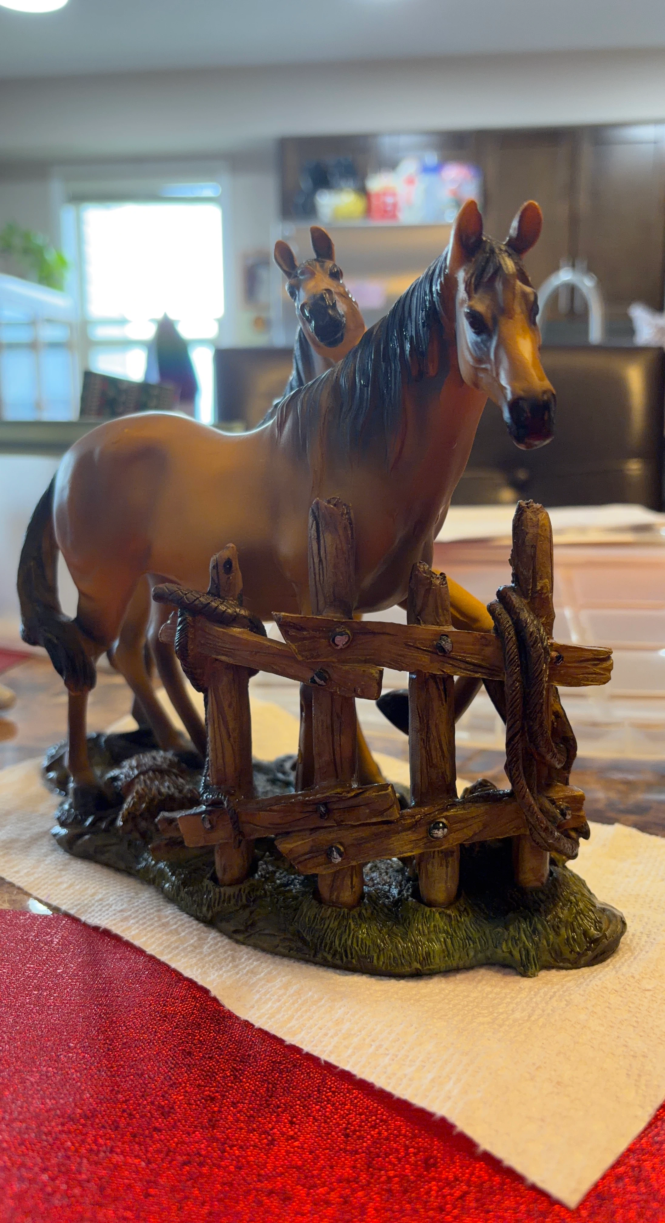 Horse Figurine with Fence