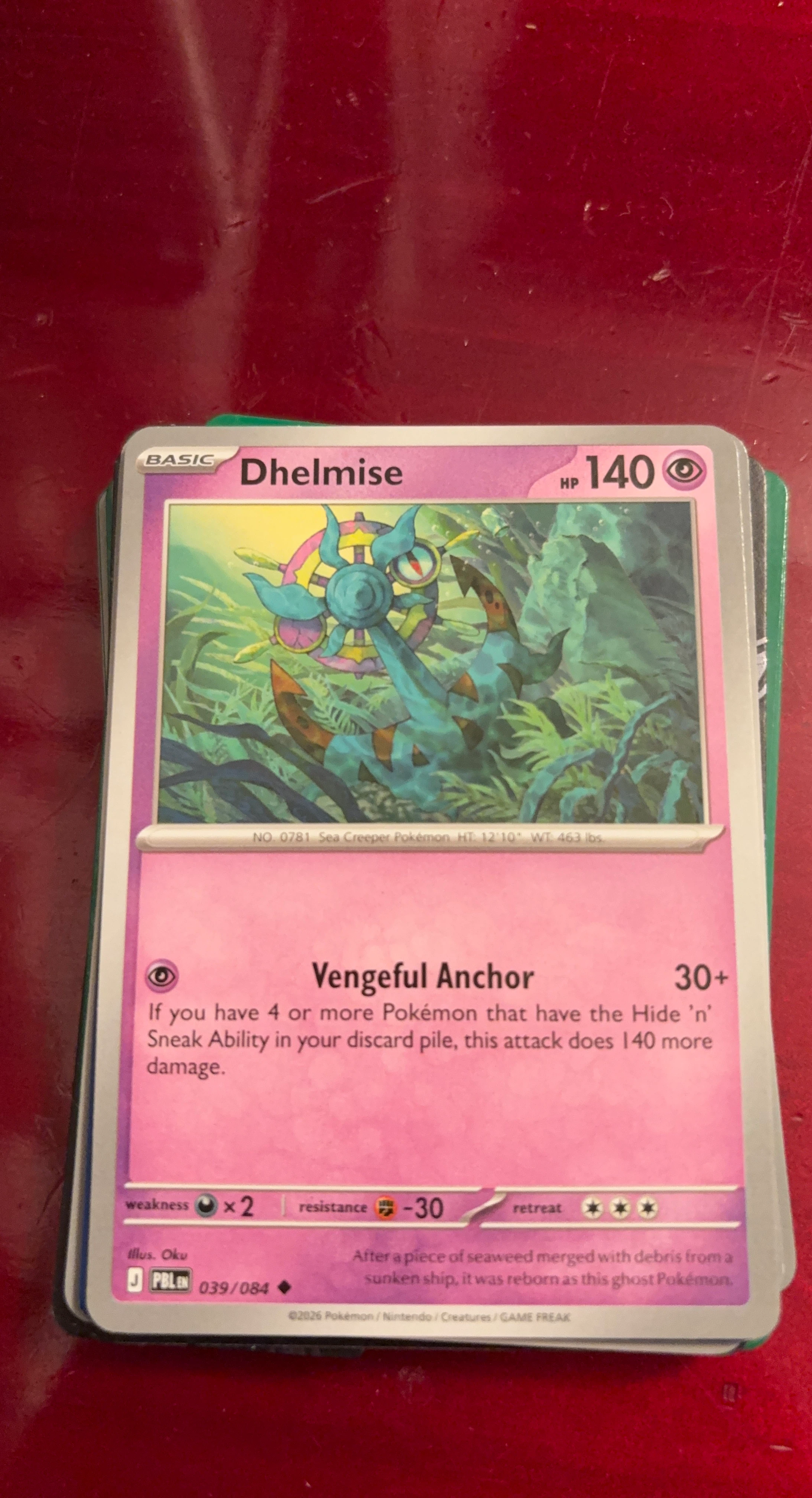 Pokemon Dhelmise Trading Card 039/084