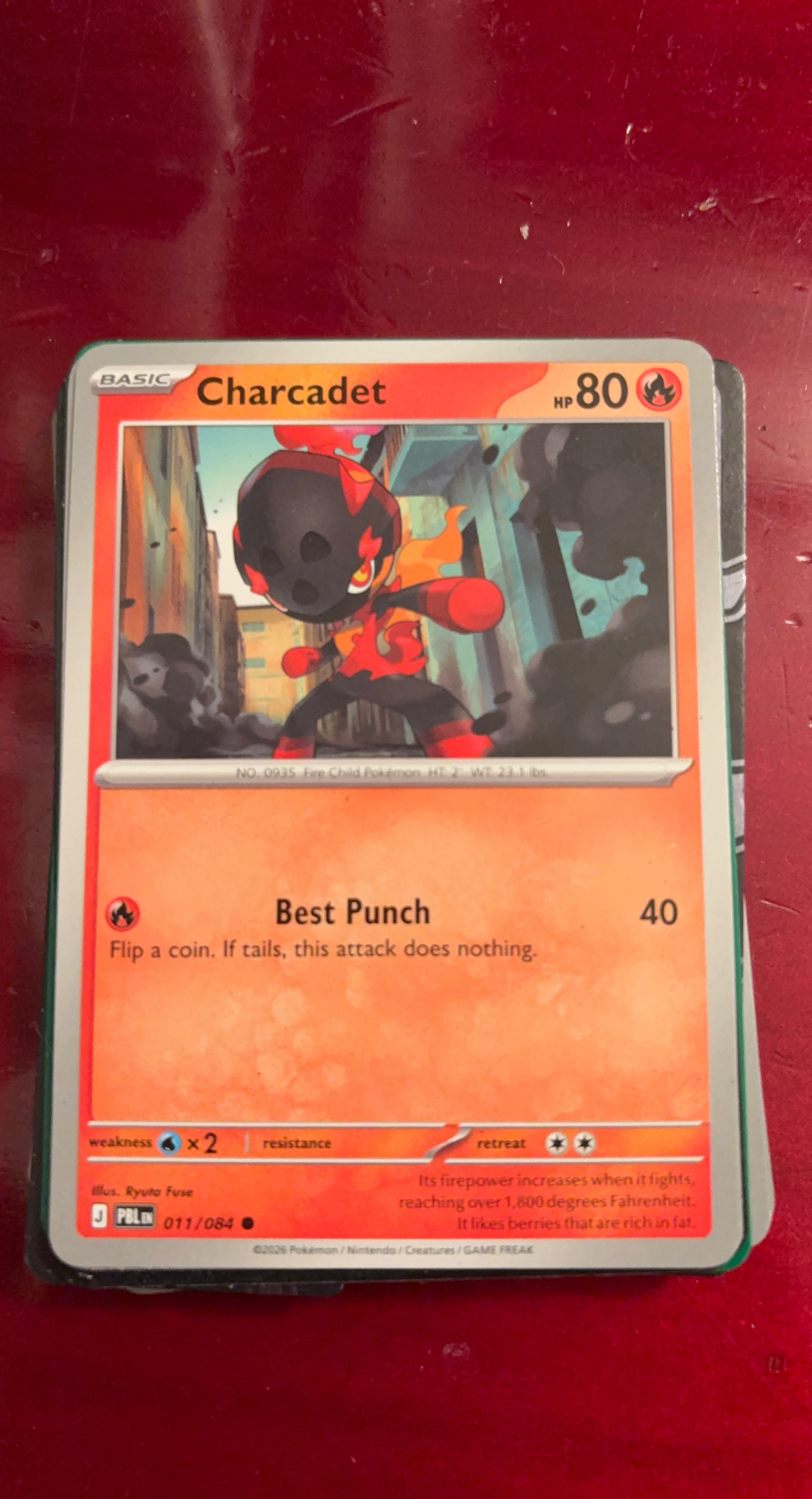 Pokemon Charcadet Card 011/084