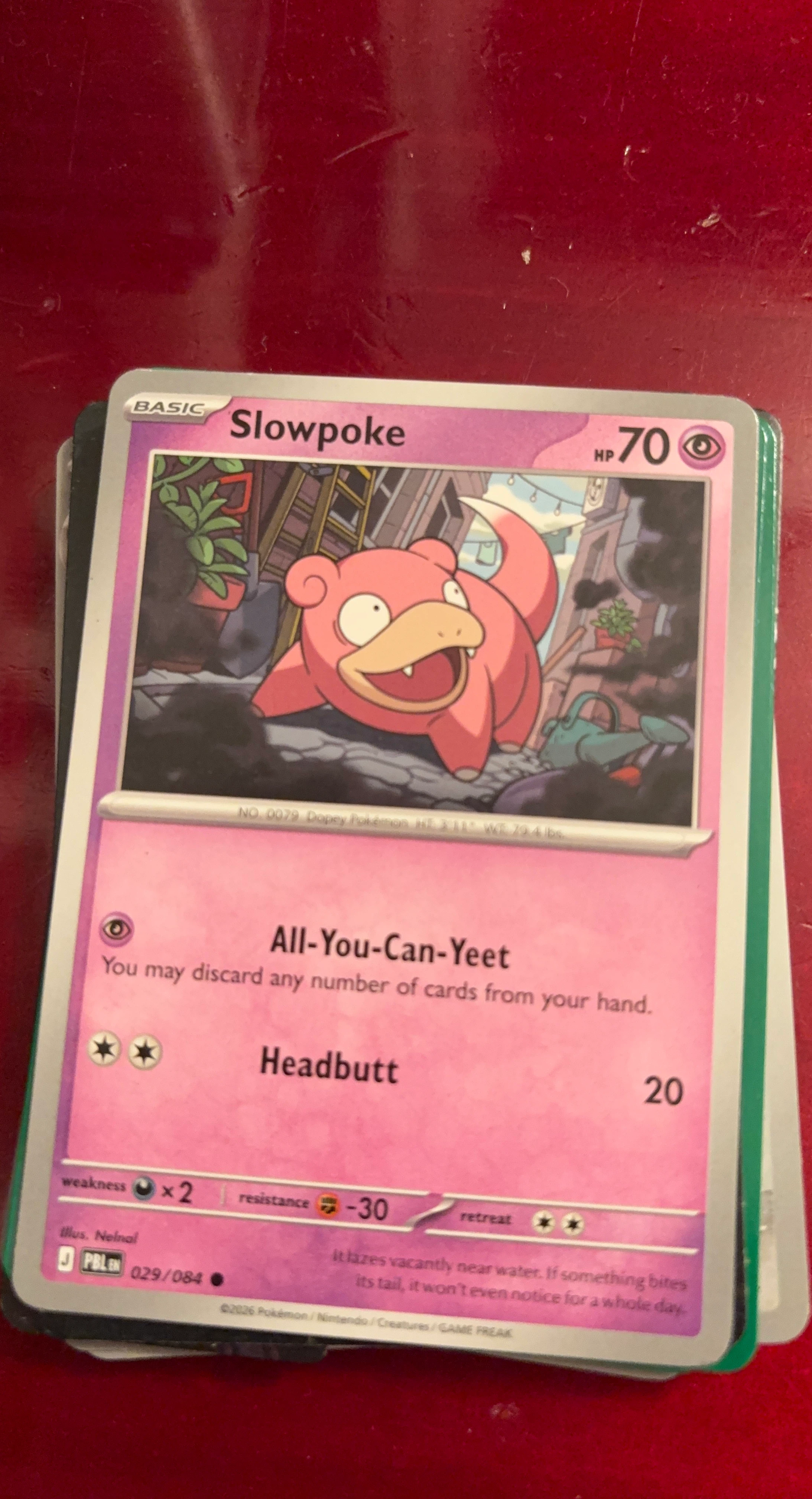 Pokemon Slowpoke Card