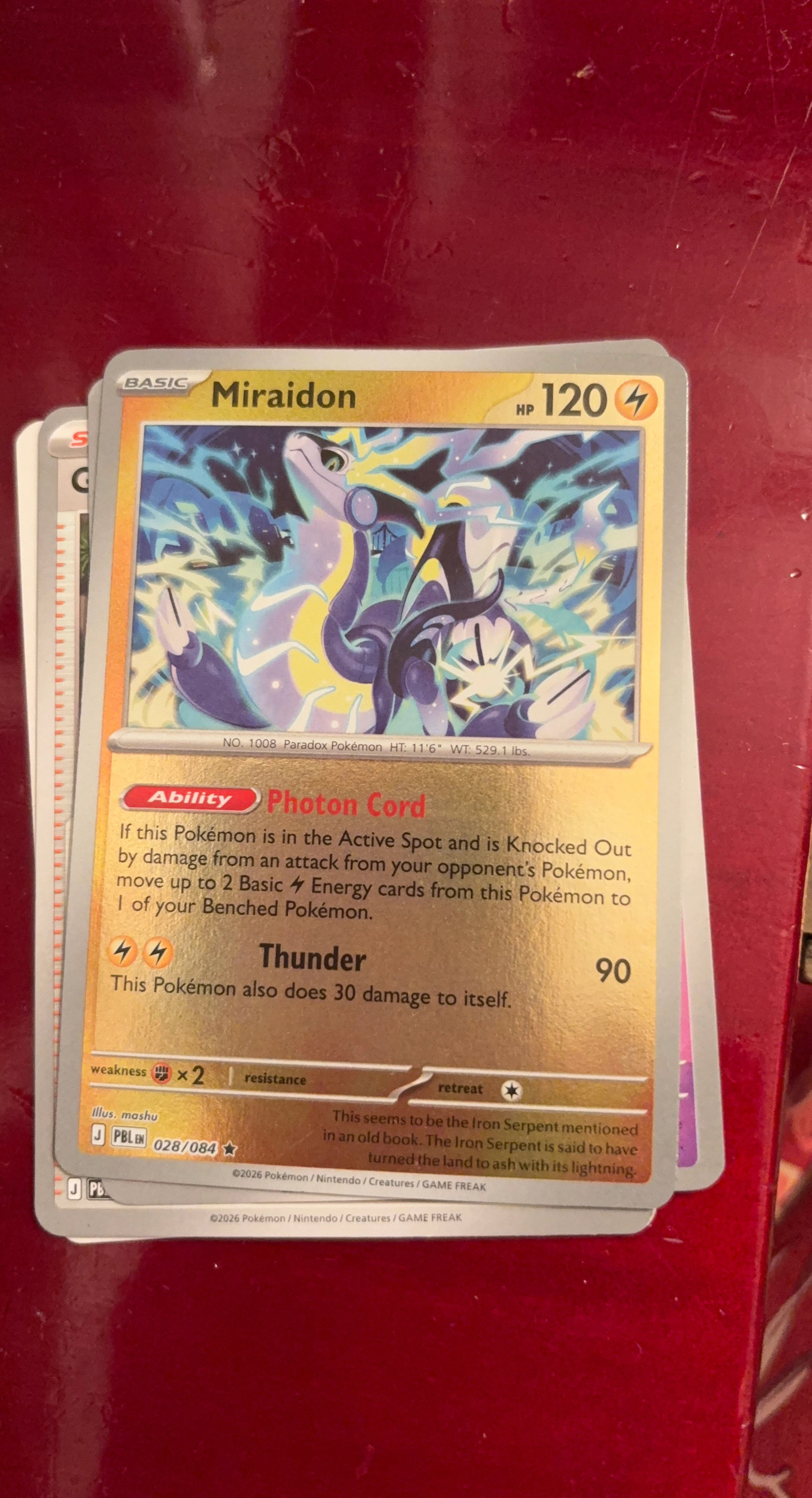 Basic Miraidon Pokemon Card