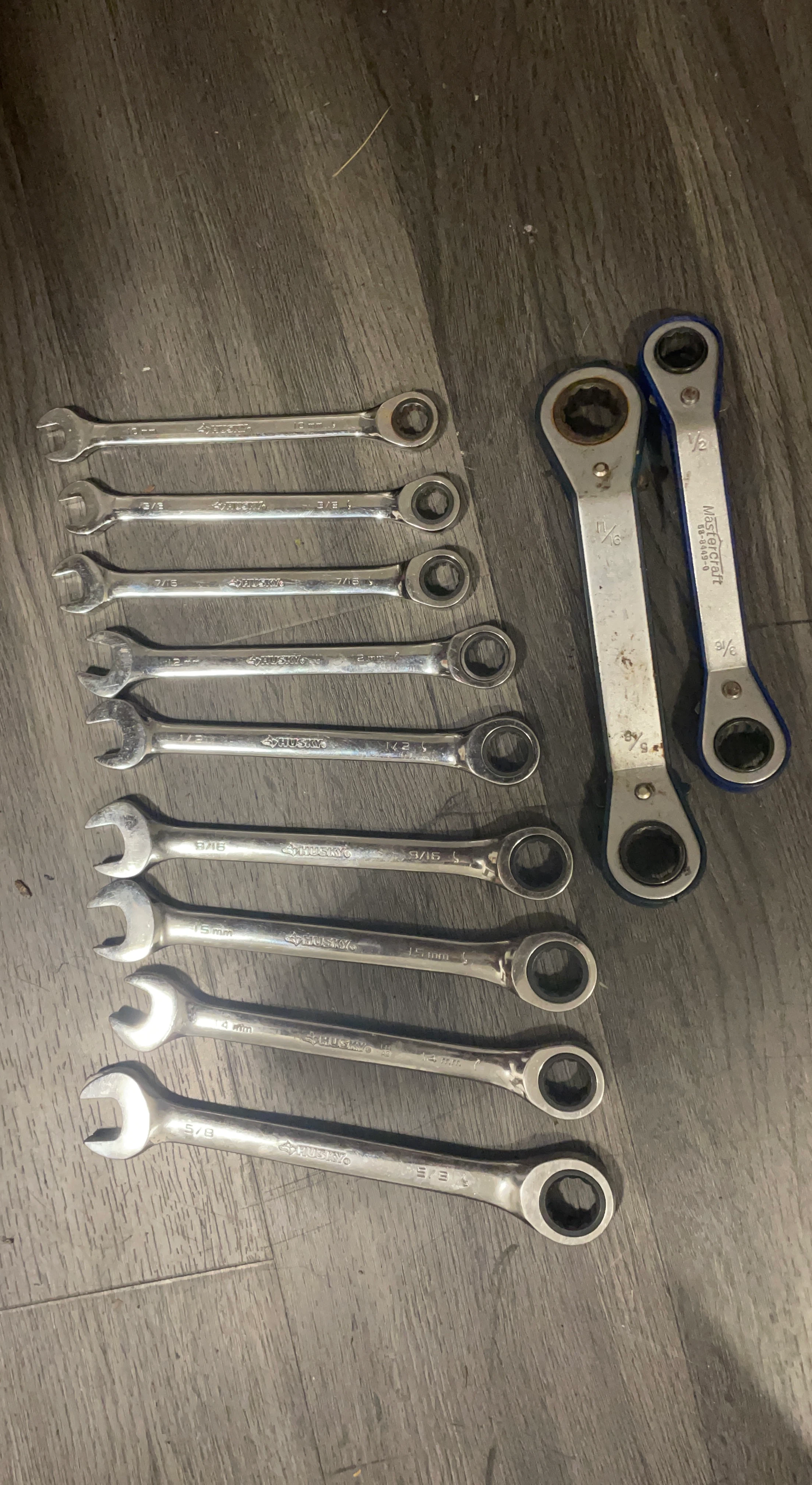 Husky and Mastercraft Wrenches Set
