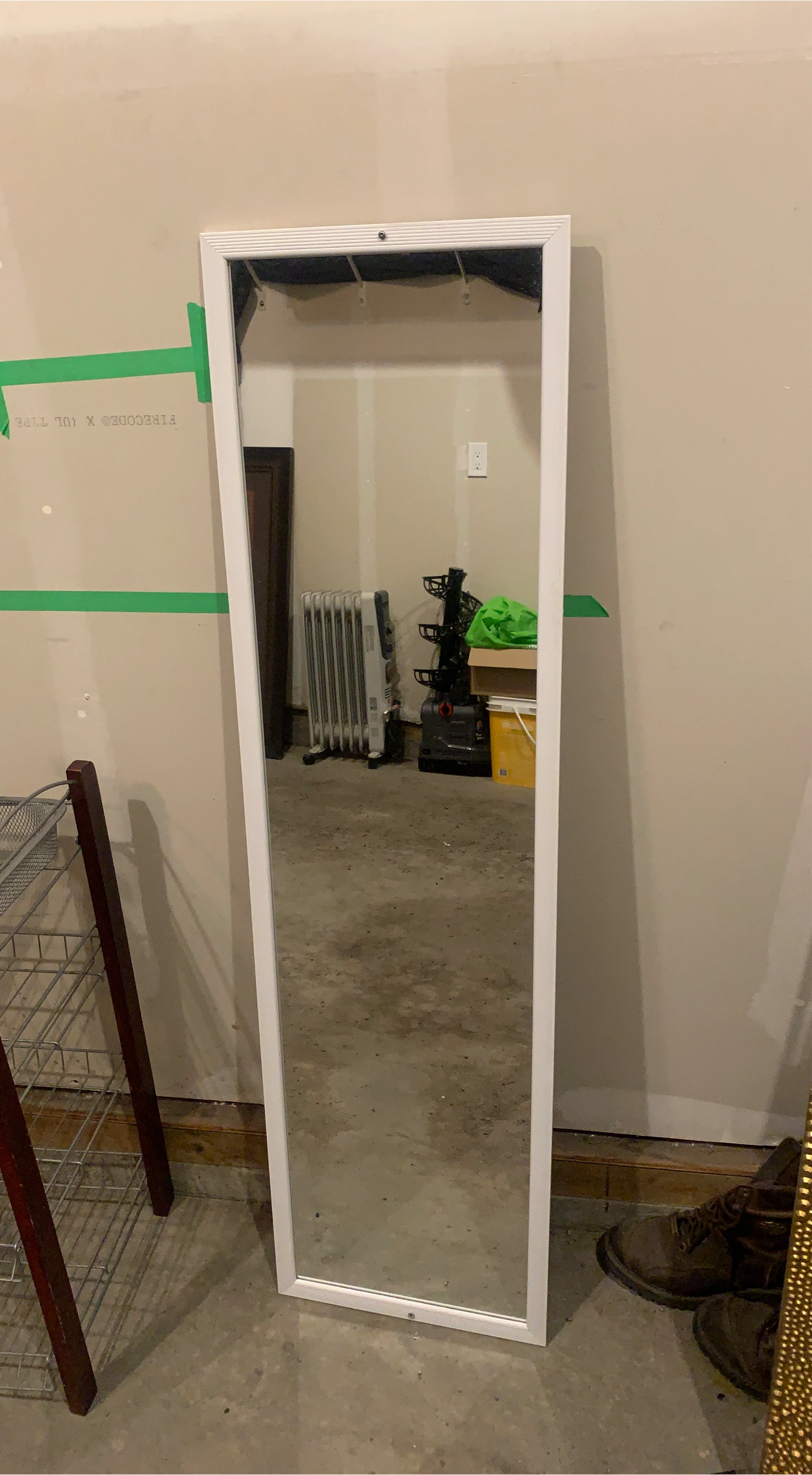 White Framed Full Length Mirror