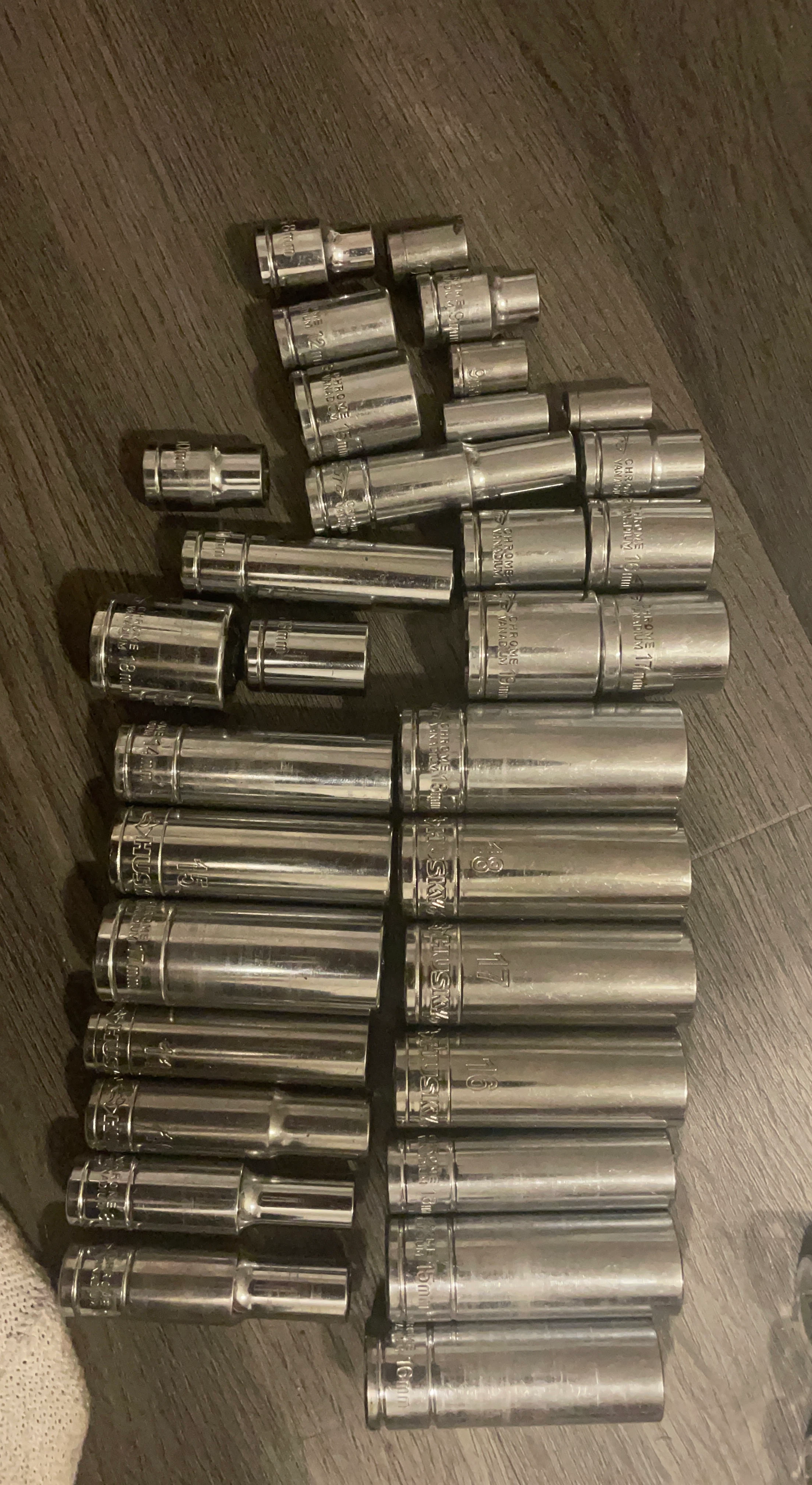 Husky 15mm Deep Socket Set