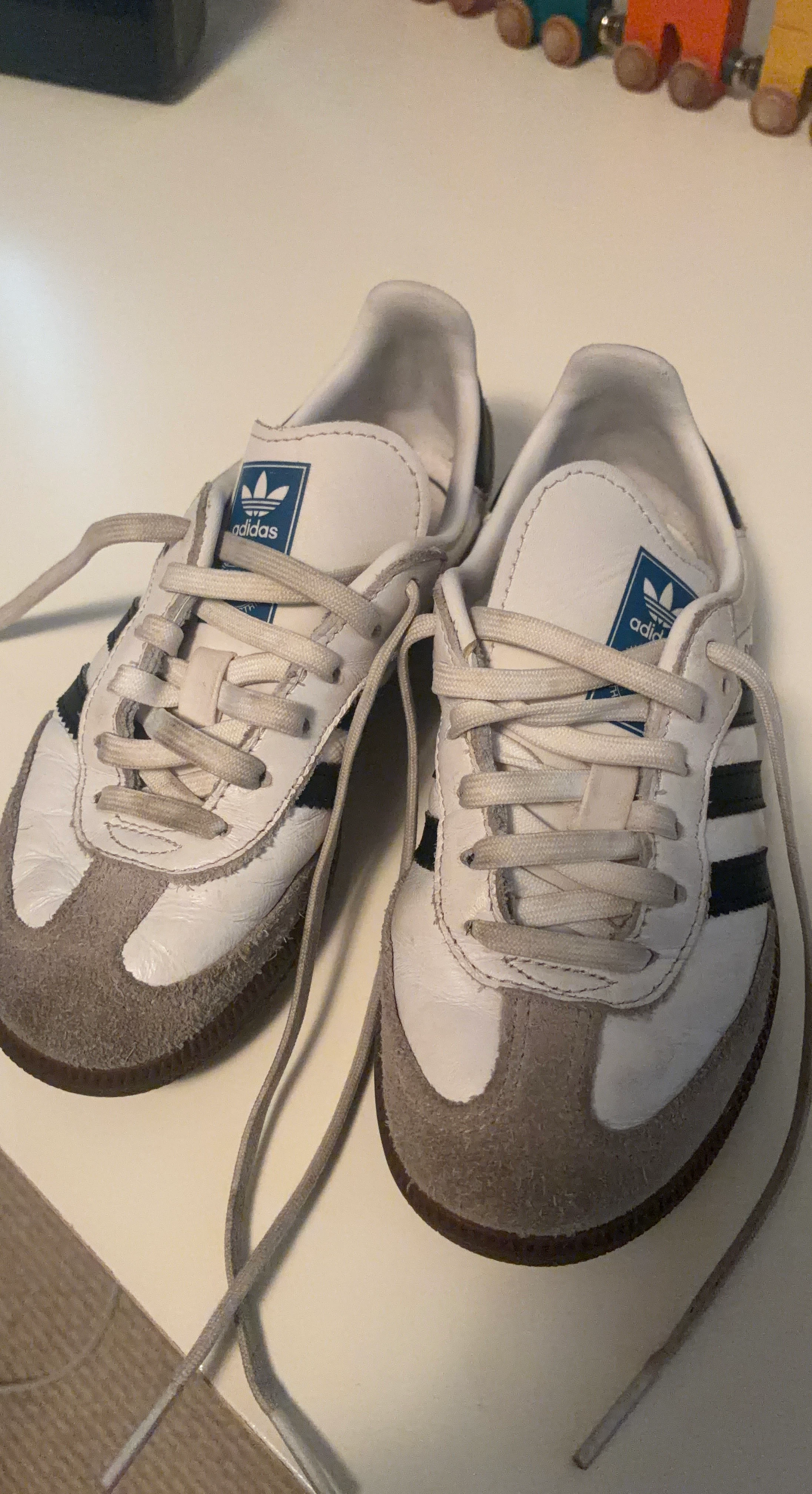 Size 12 Adidas Samba OG Shoes White/Black