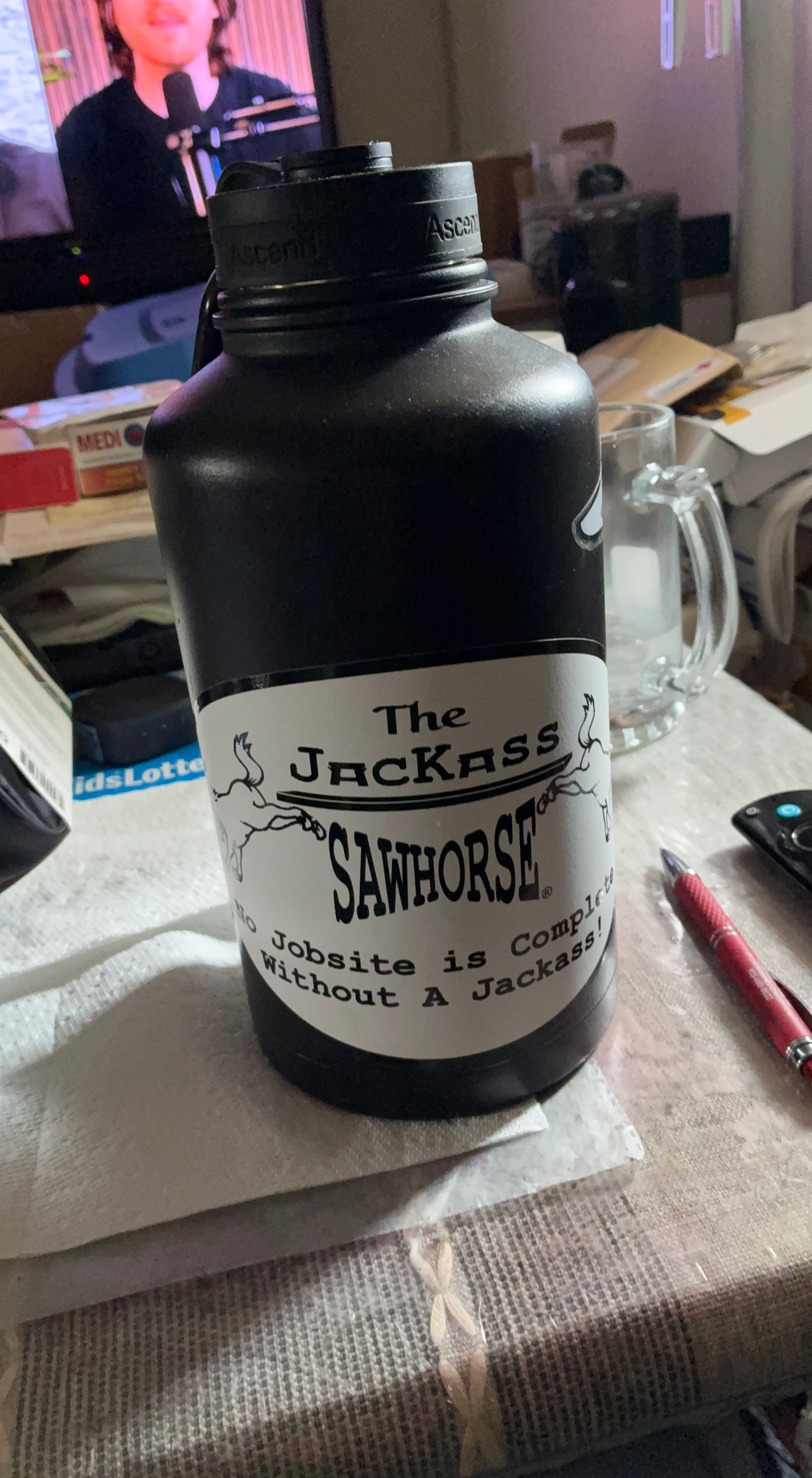 The Jackass Sawhorse Water Bottle