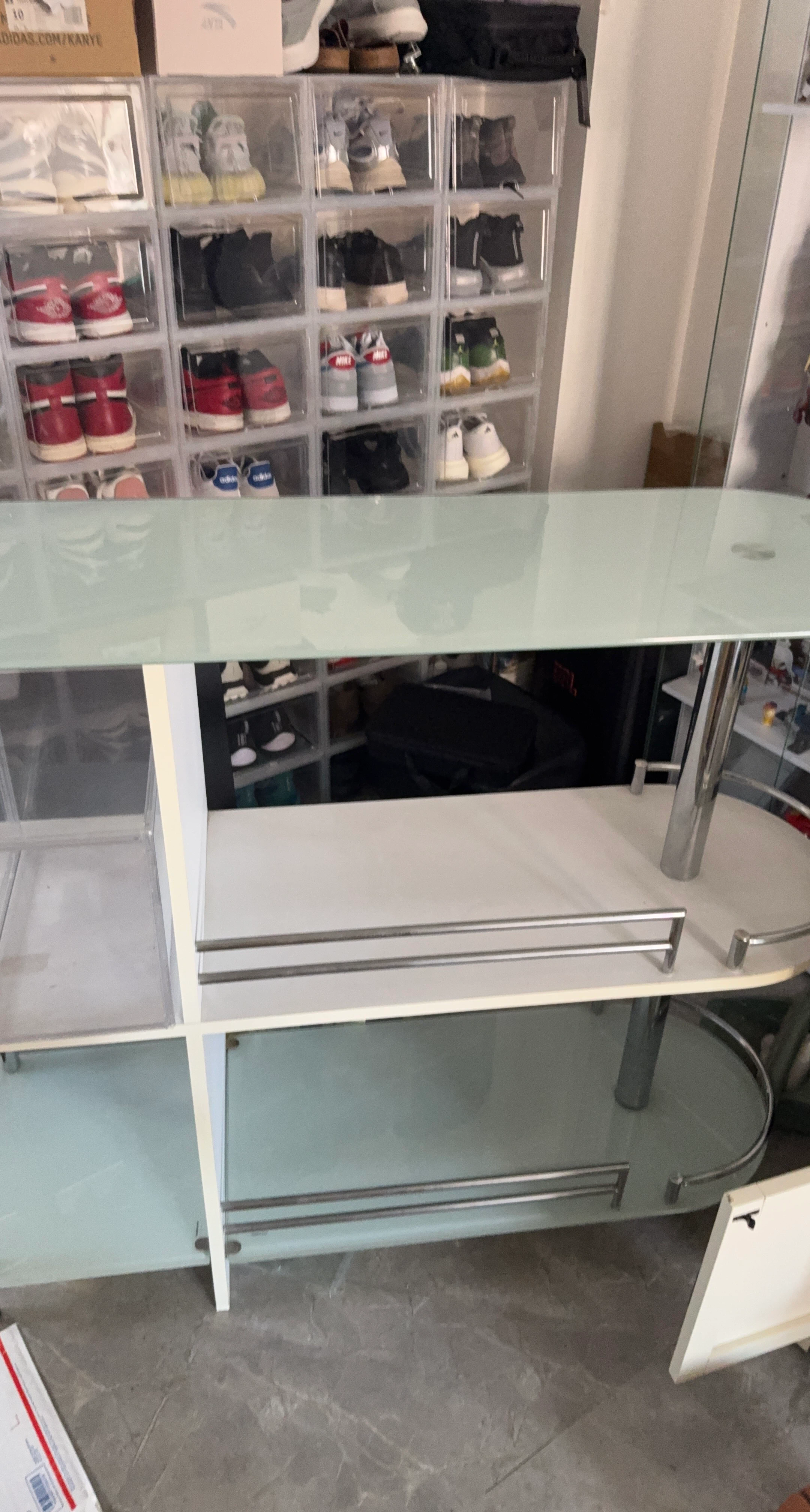 Glass Top Bar Cart