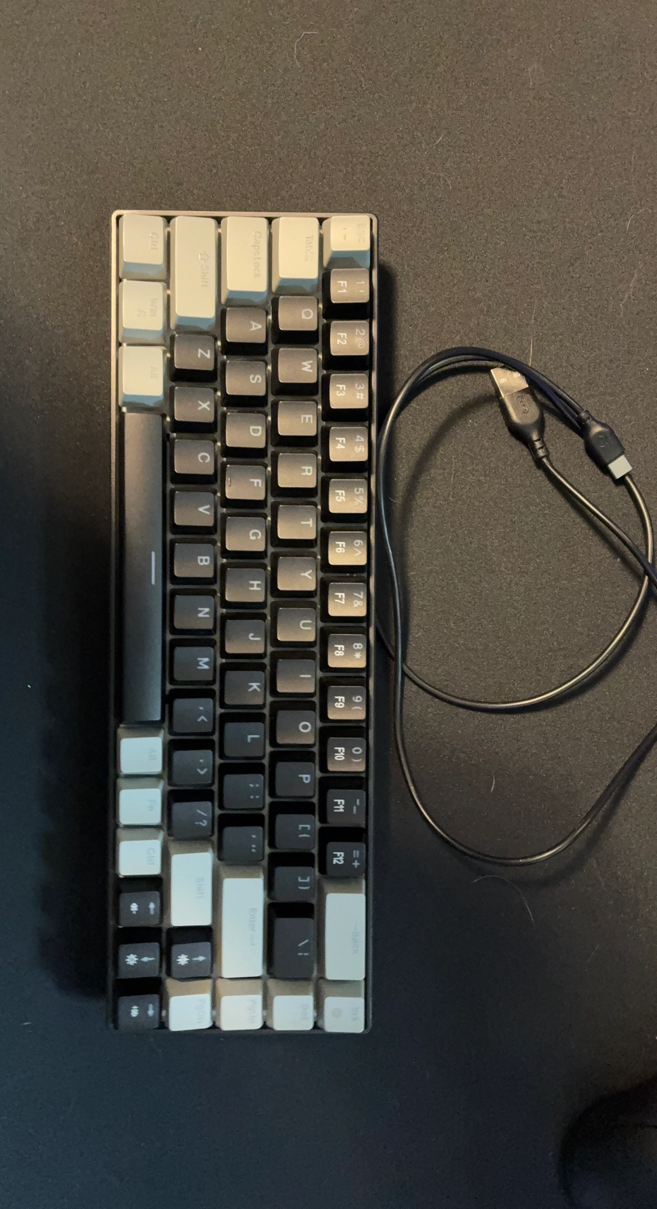 Compact Mechanical Keyboard with USB-C Cable