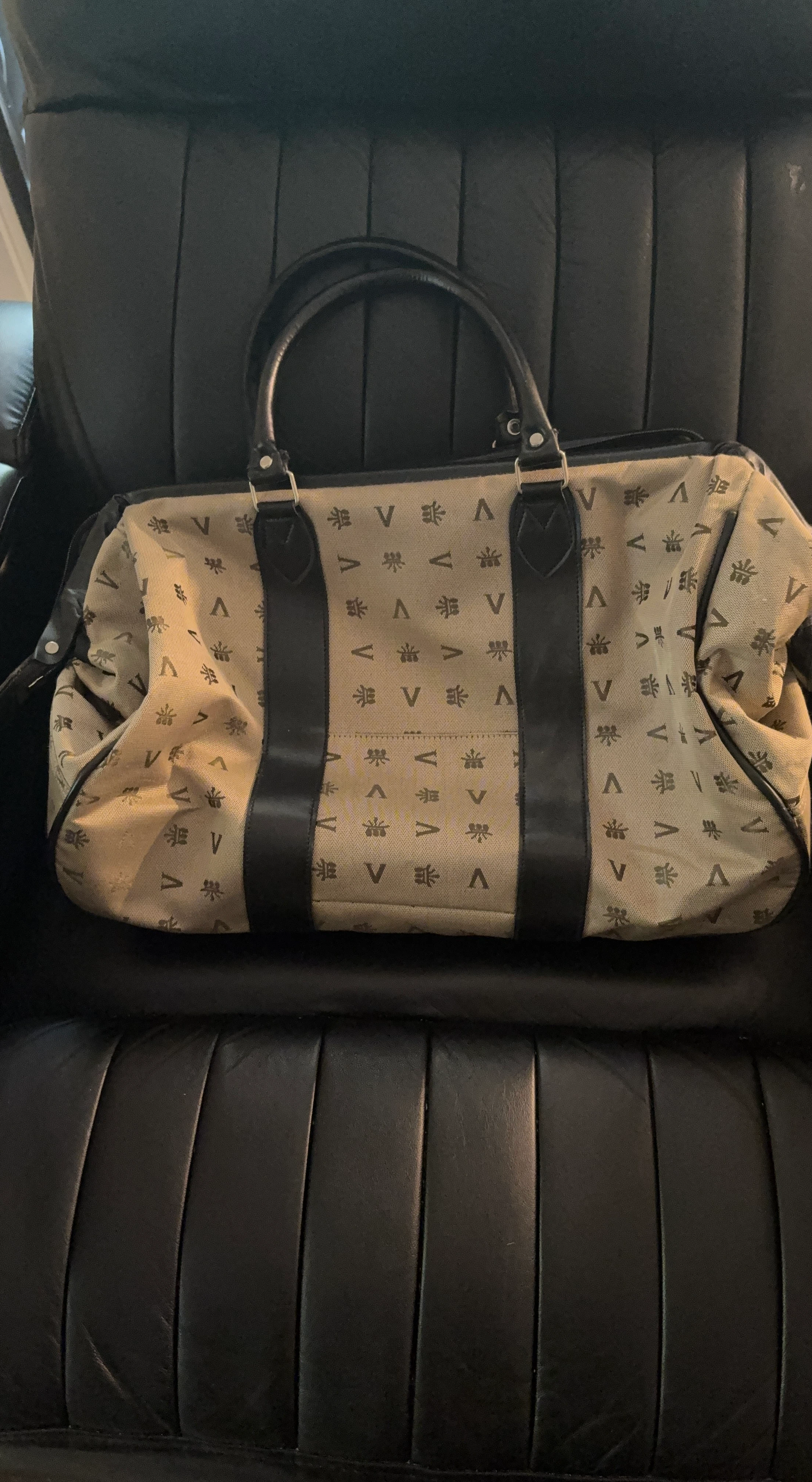 Vintage V Monogram Weekender Bag