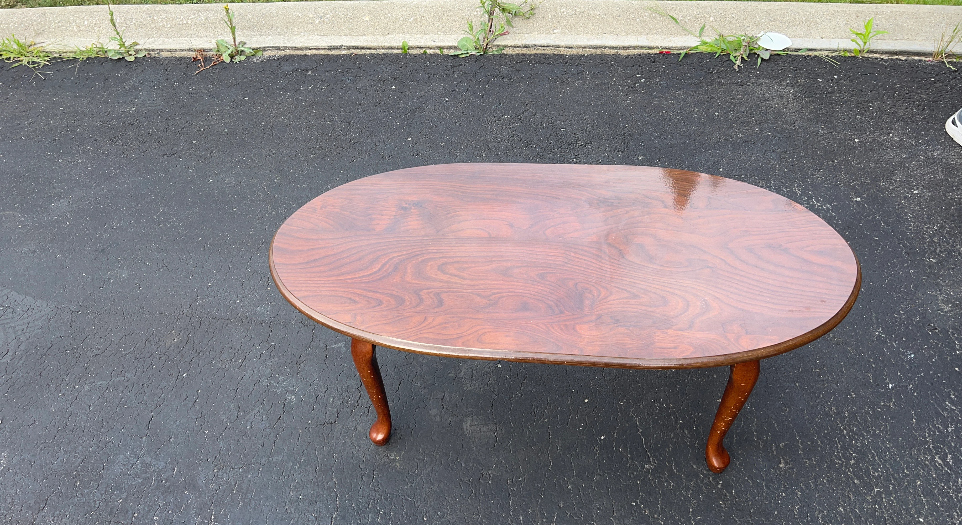 Oval Wood Coffee Table