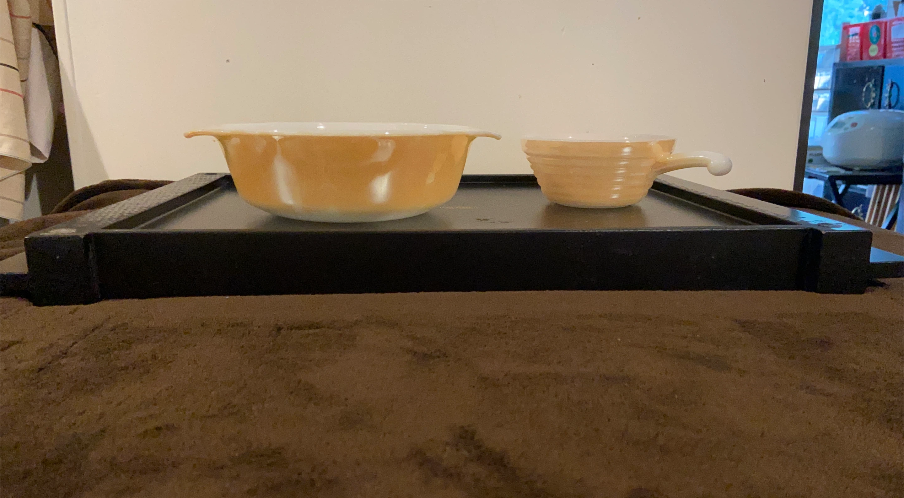 Fire King Casserole dish and small soup bowl