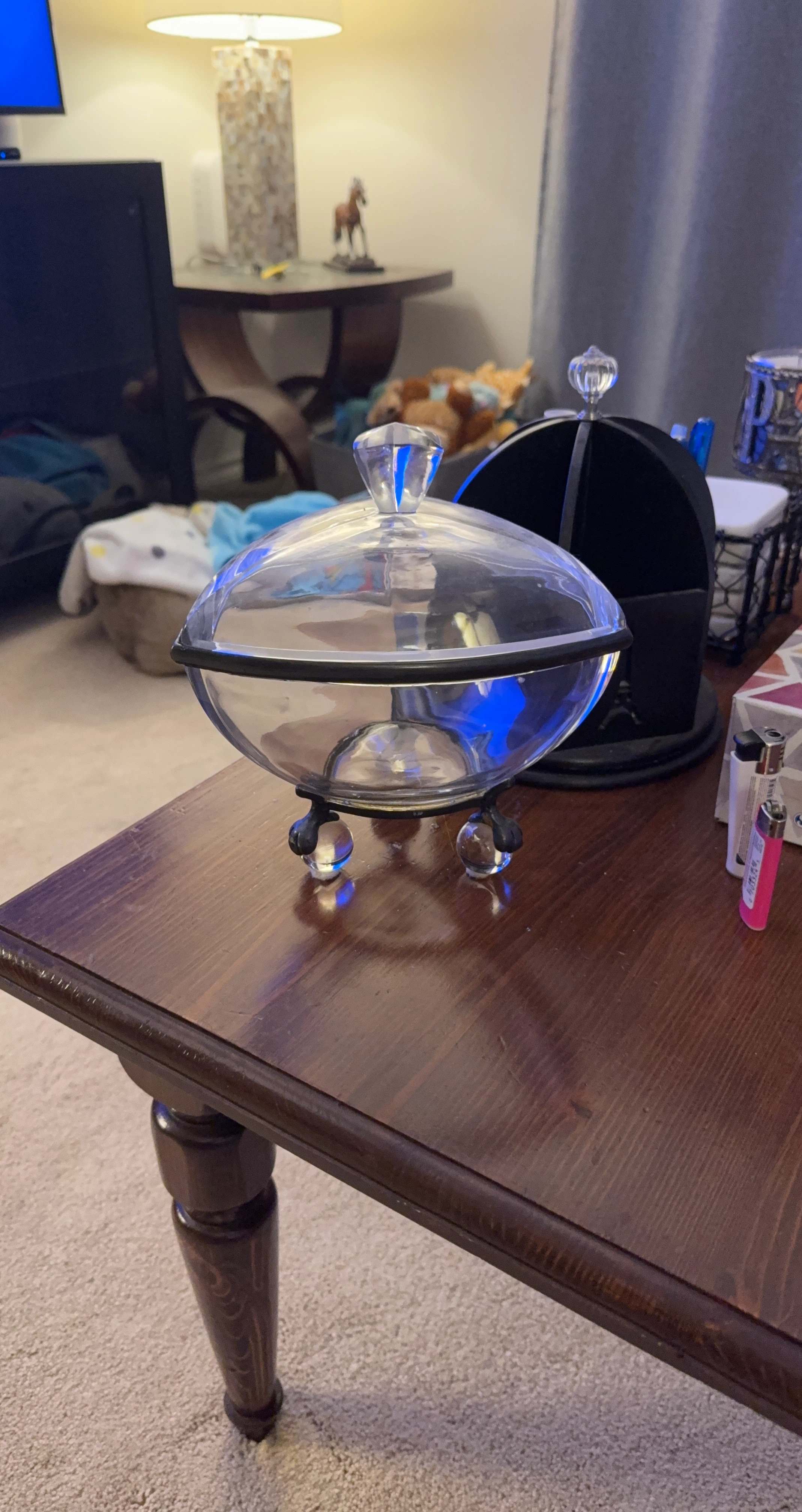 Glass Candy Dish with Lid