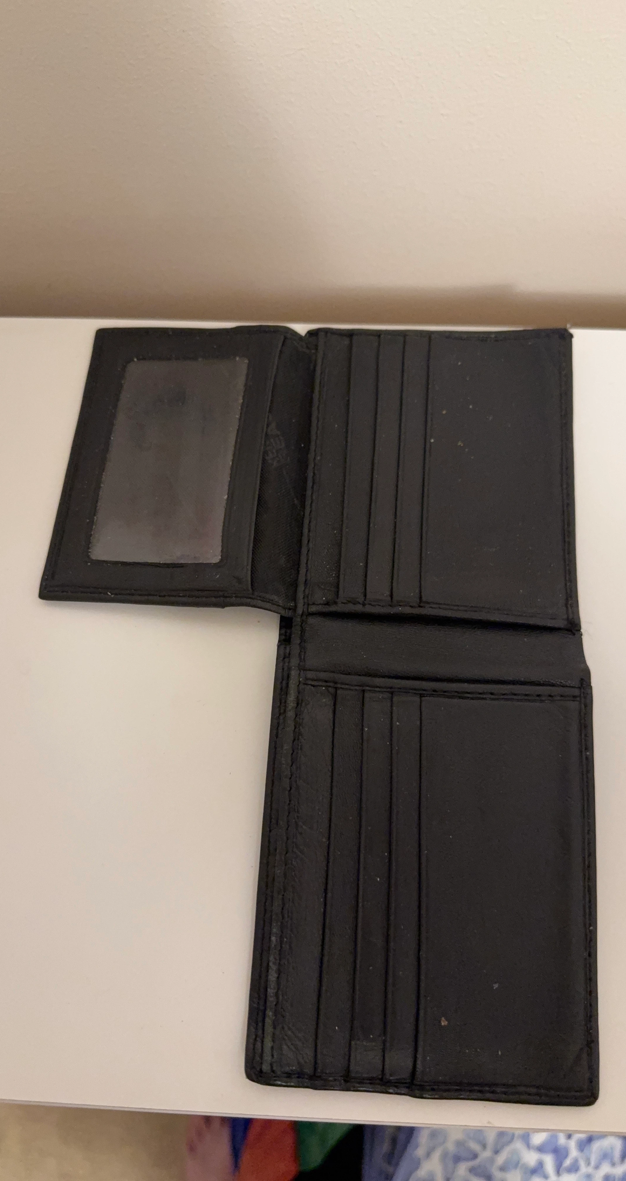 Black Leather Bifold Wallet