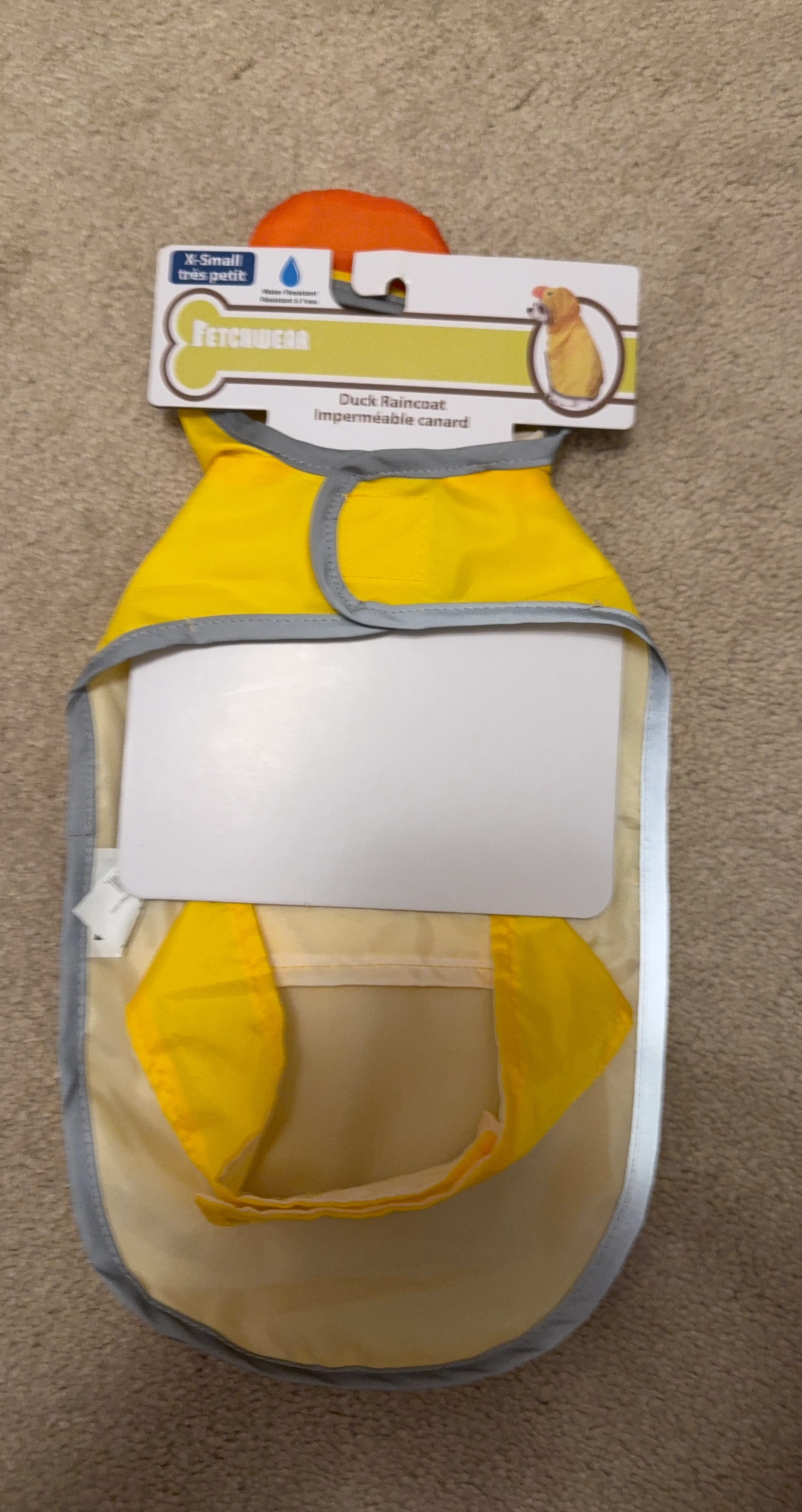 Fetchwear Duck Raincoat - Yellow, X-Small