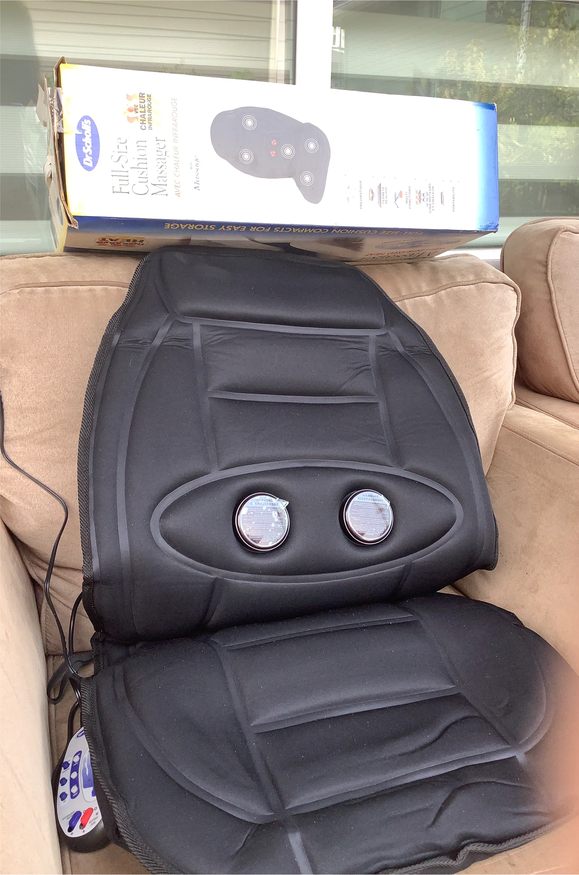 Dr. Scholl's Full-Size Cushion Massager with Heat