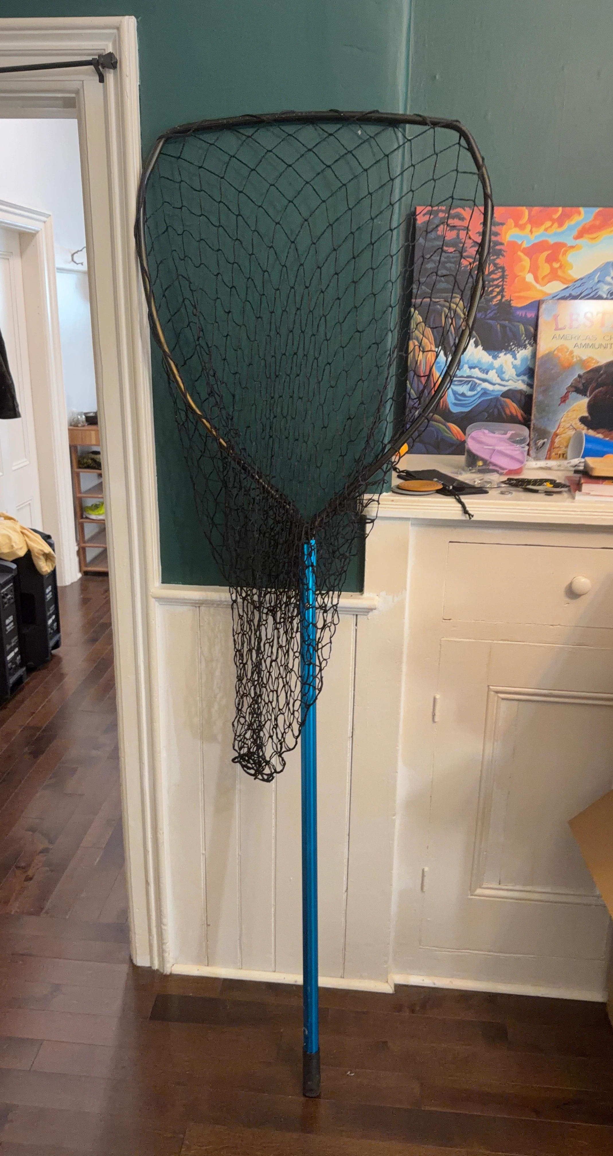 Large Fishing Net with Blue Handle