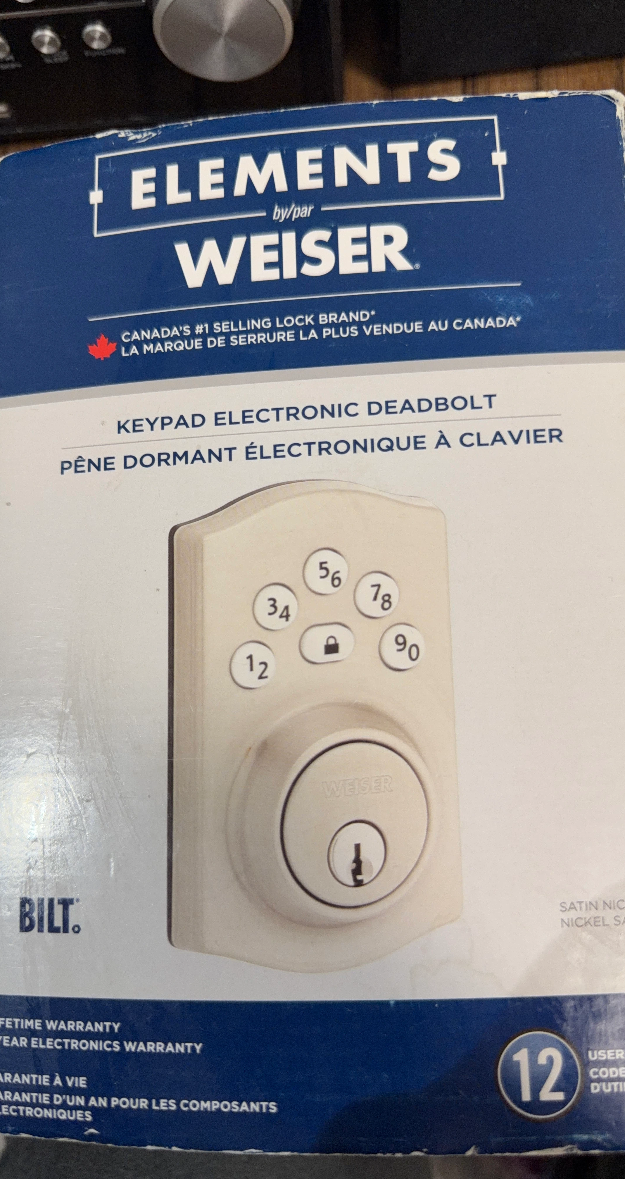 Weiser Elements Electronic Deadbolt