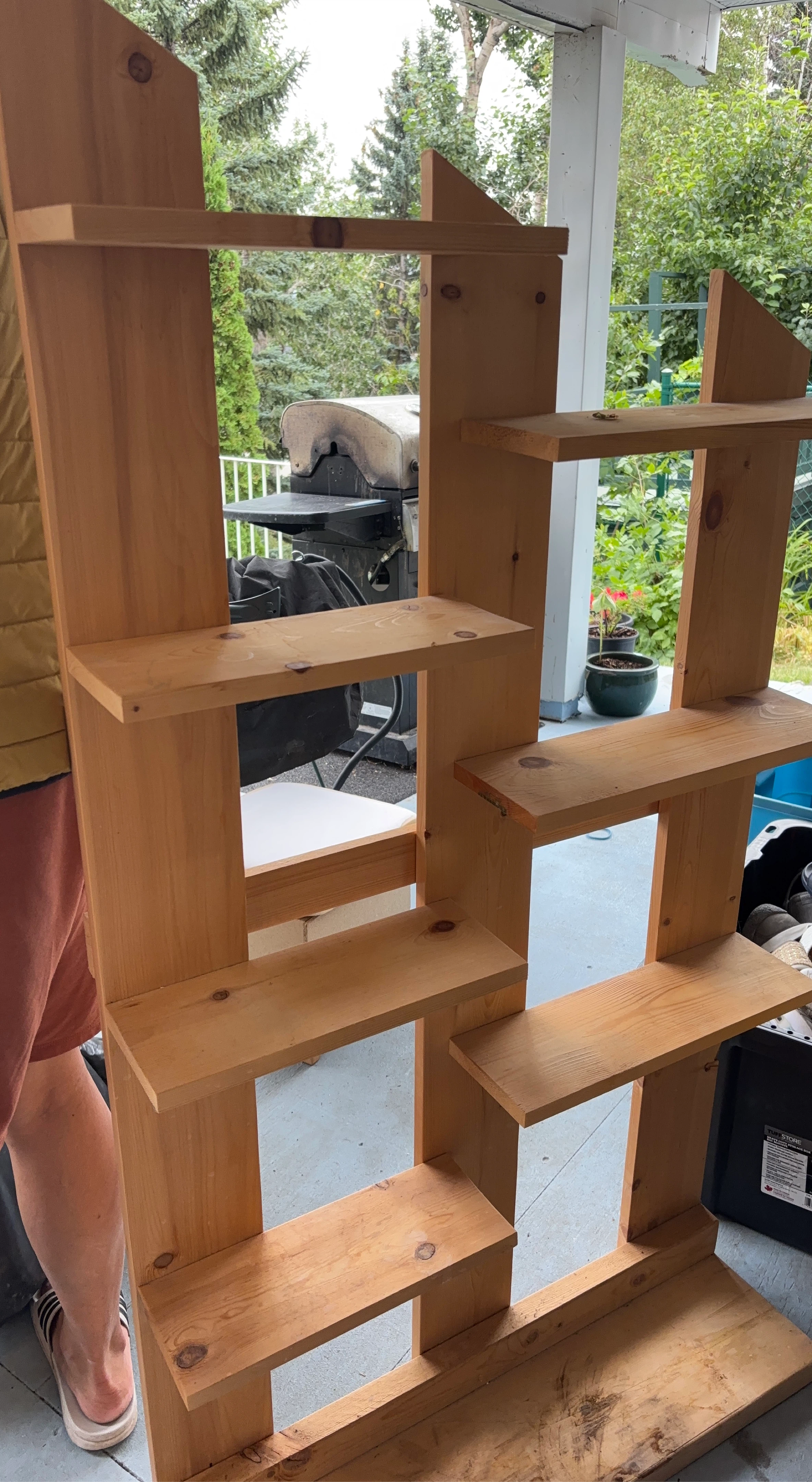 Wooden Tiered Plant Shelf