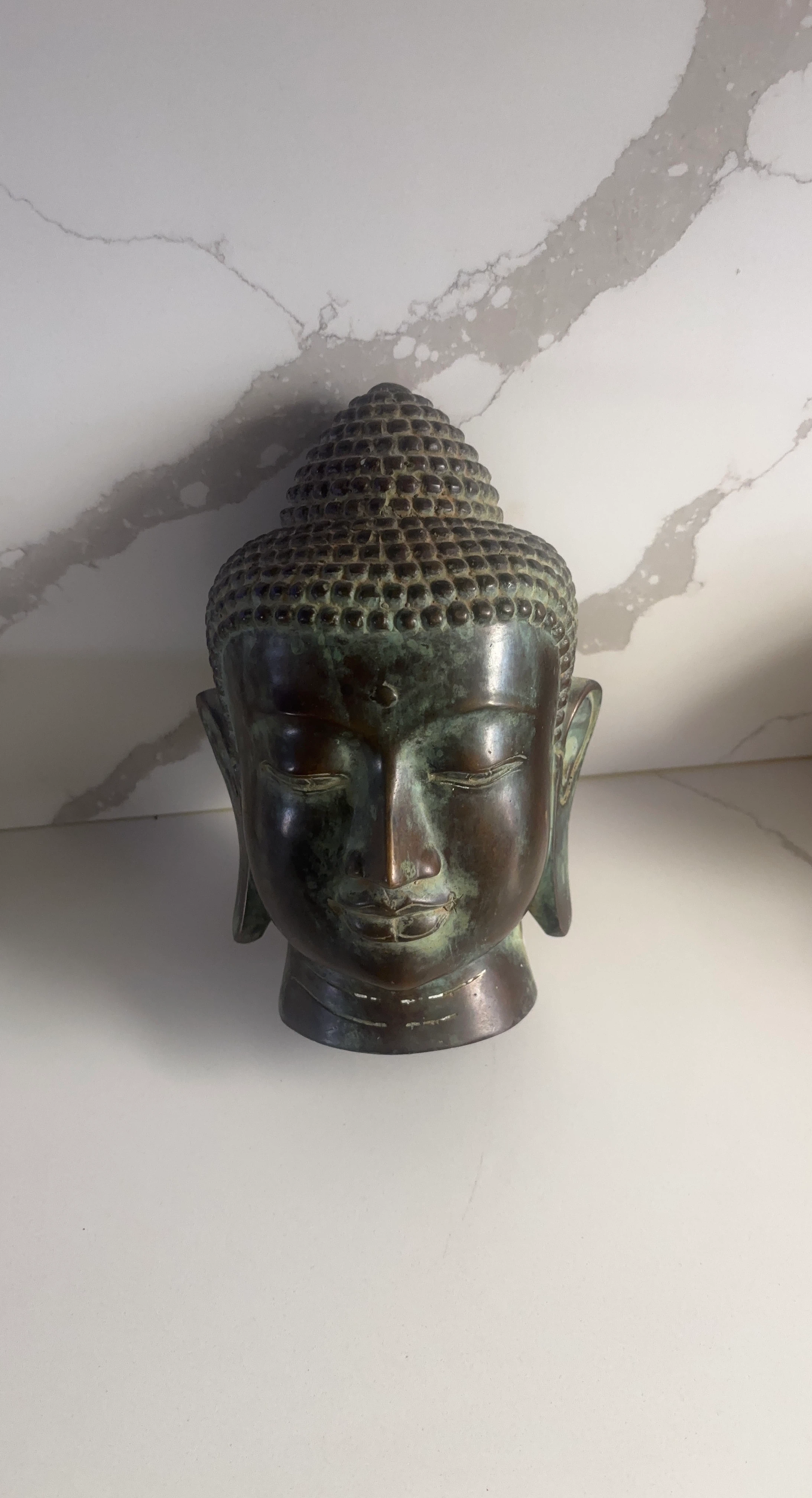 Vintage Buddha Head Statue