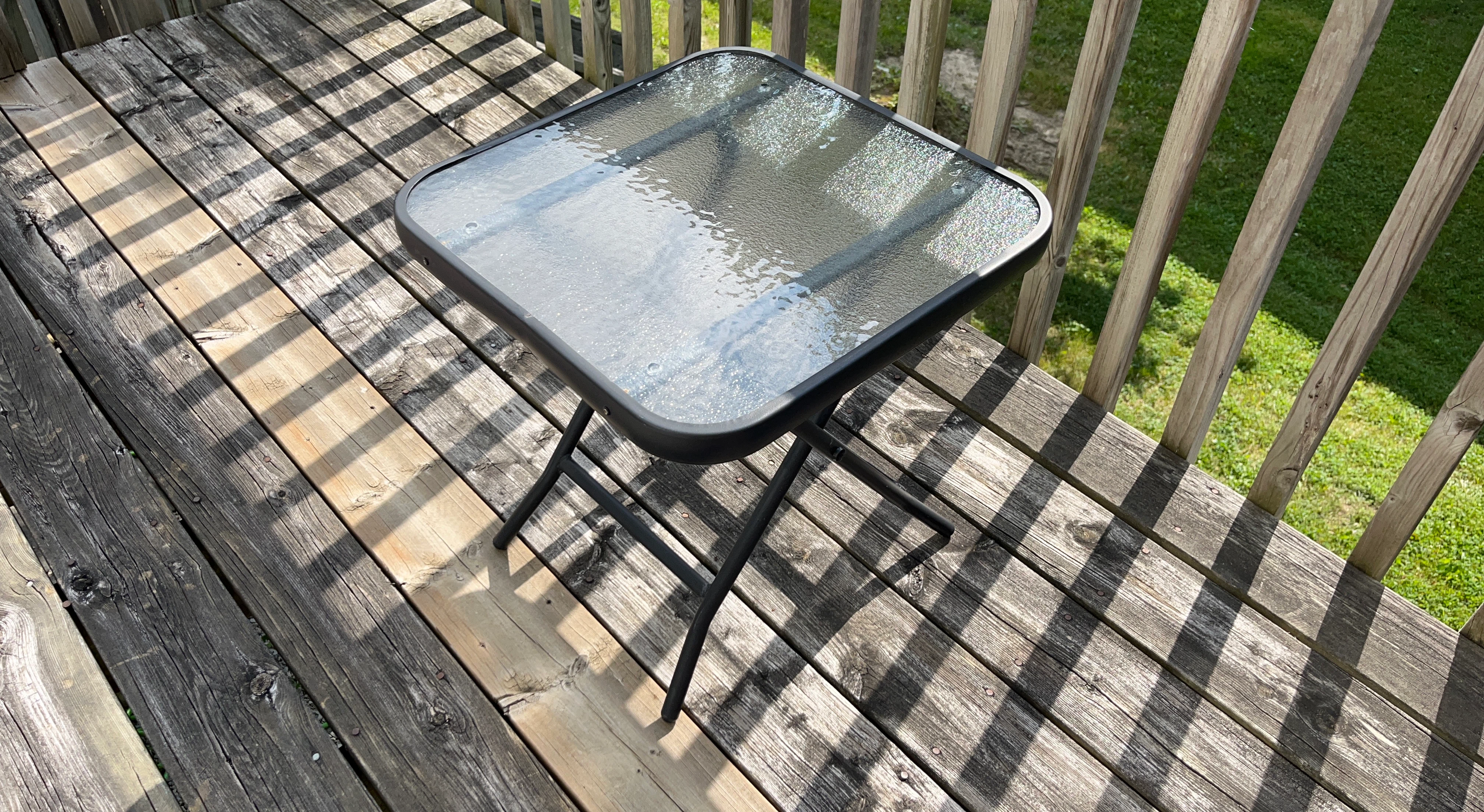 Glass Top Side Table