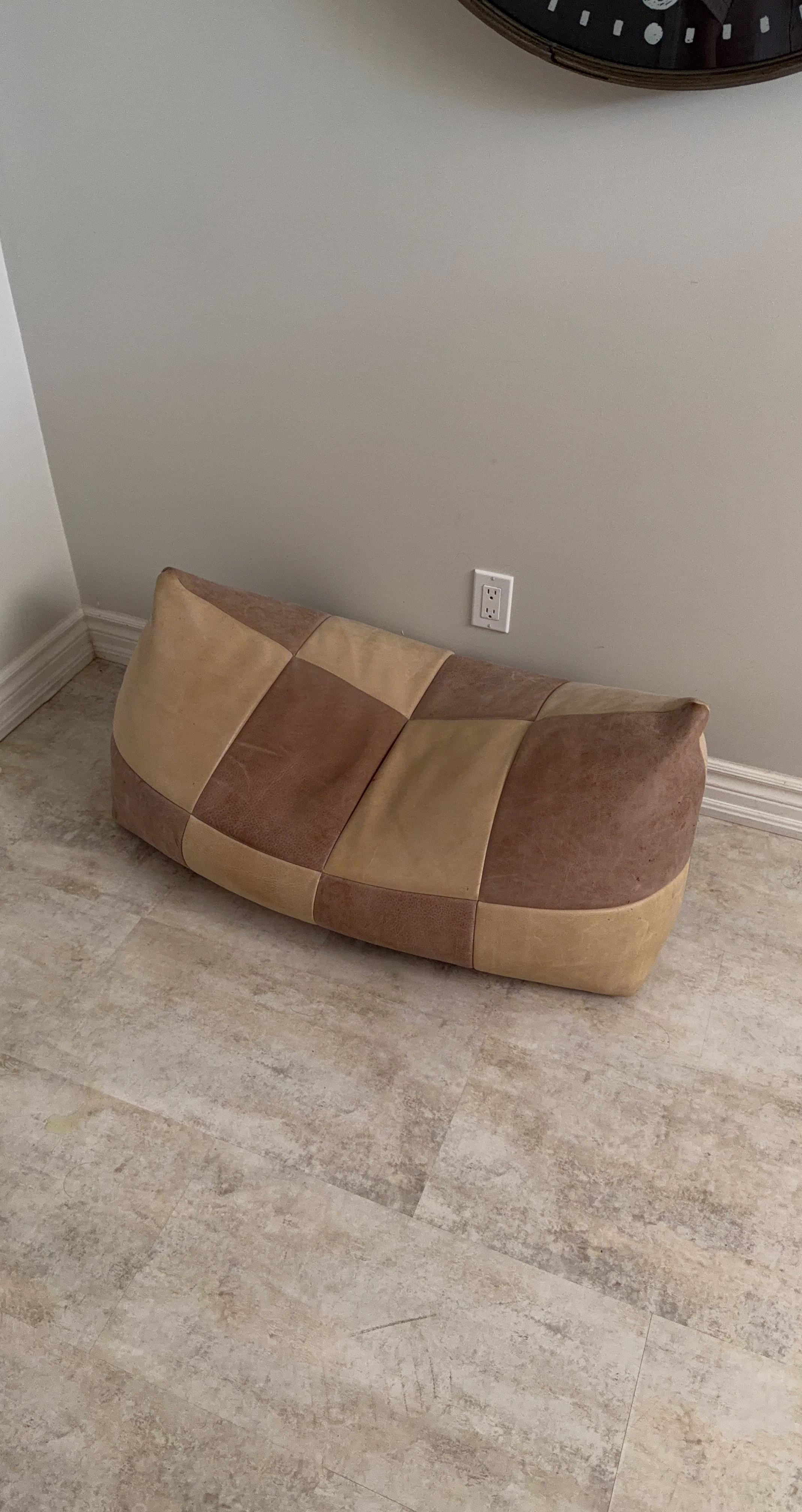 Patchwork bean bag footstool/ottoman