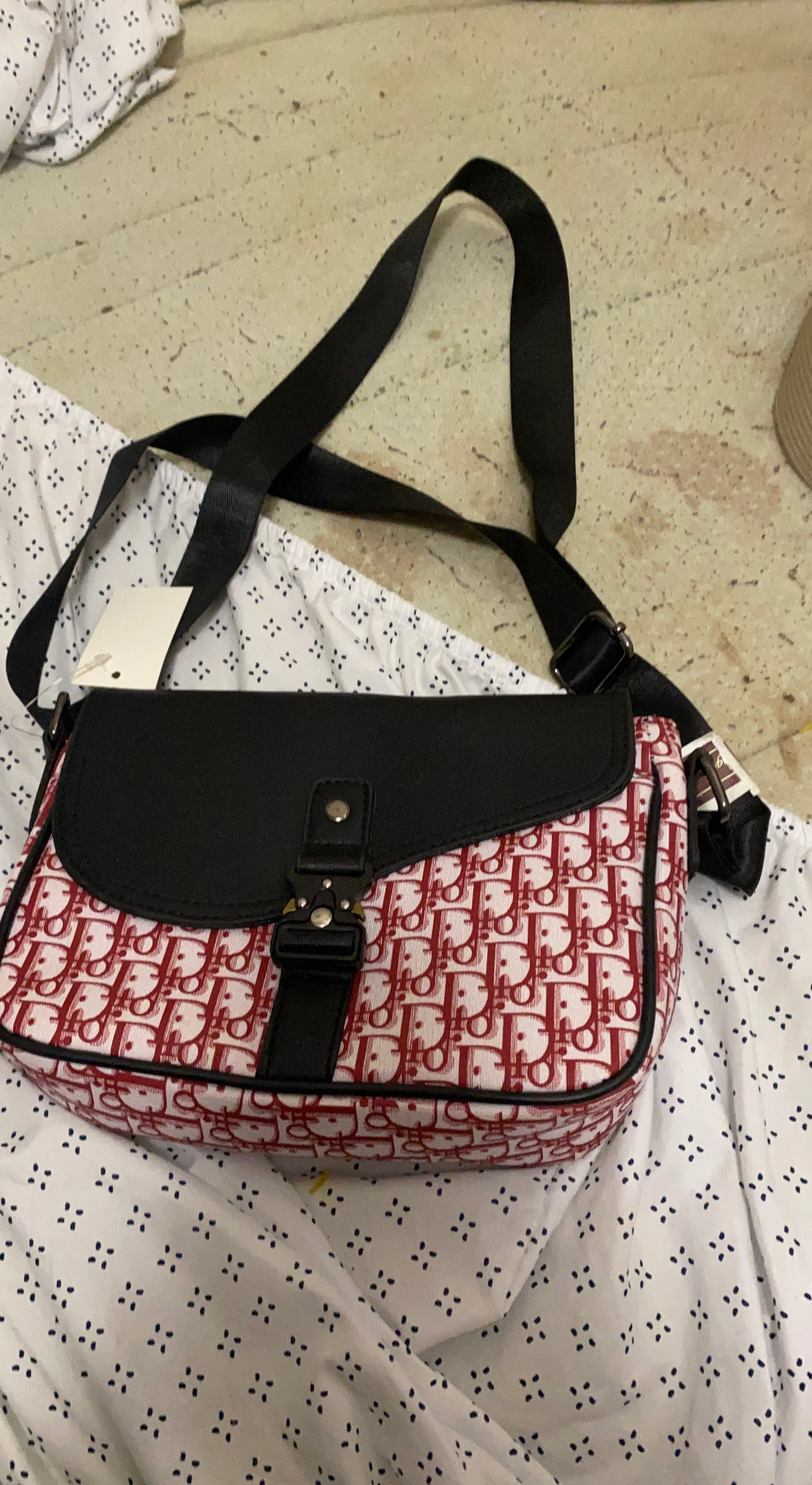 Red crossbody bag