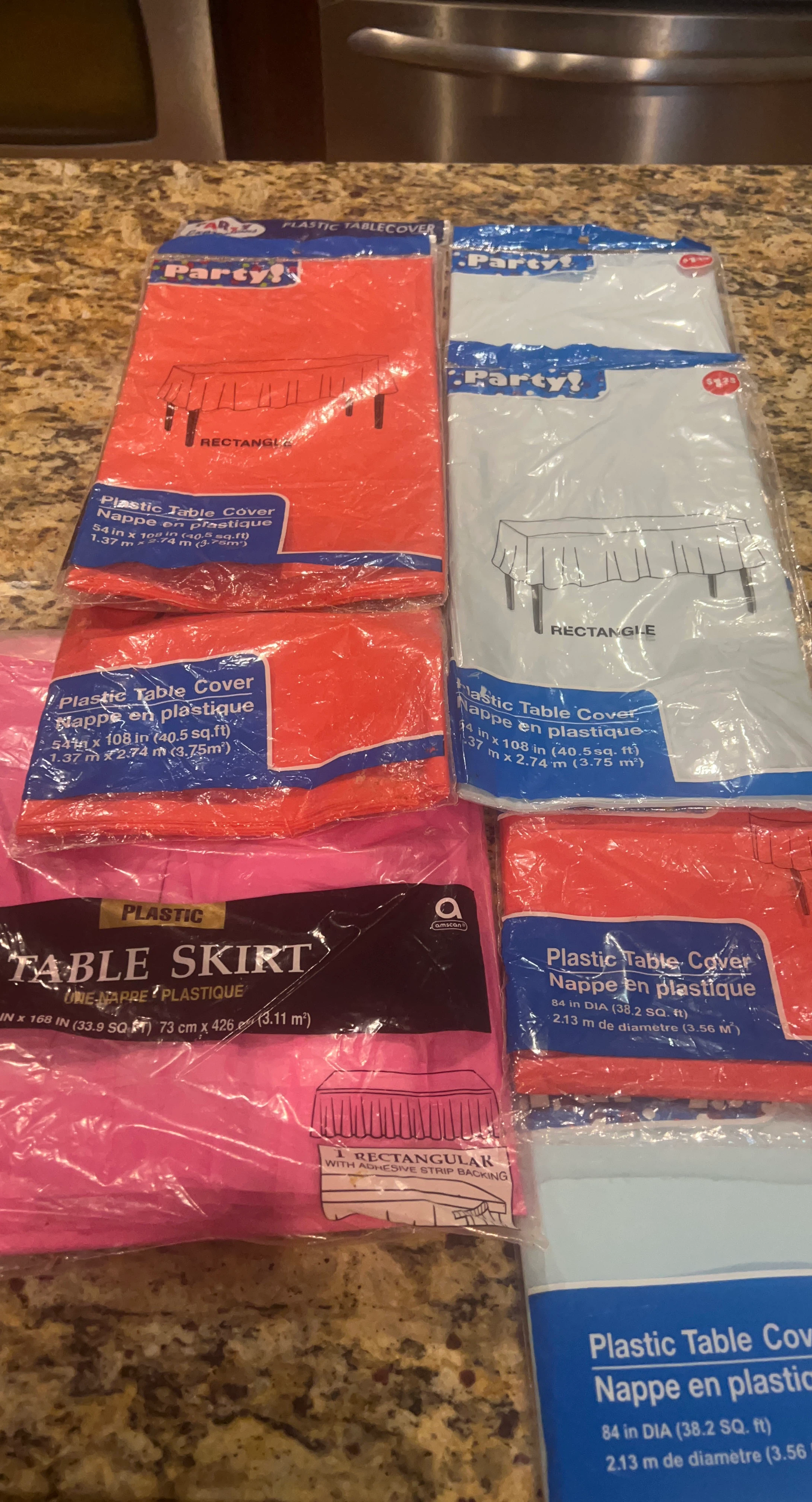 Party! Plastic Table Covers and Table Skirt